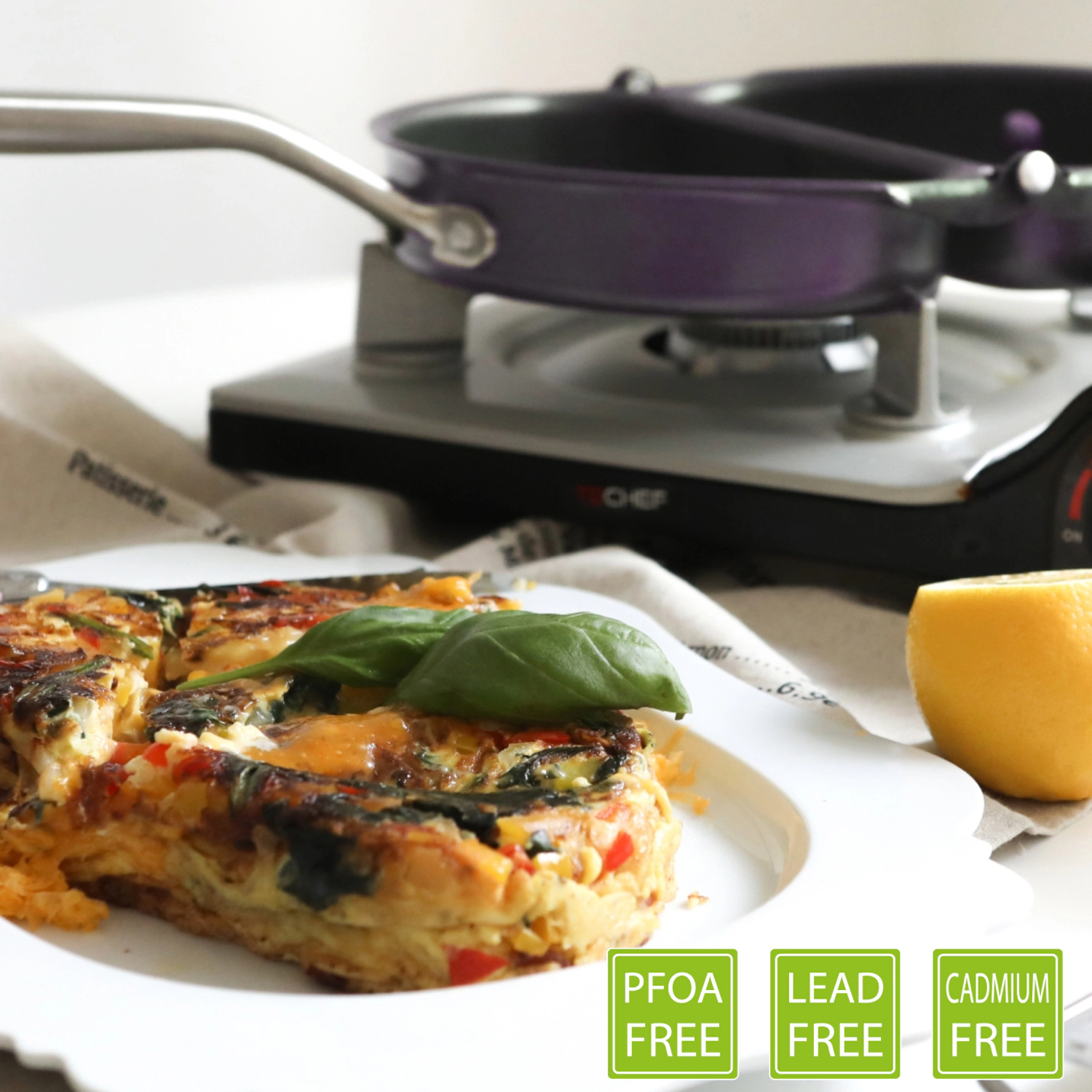 TECHEF Frittata and Omelette Pan / Purple