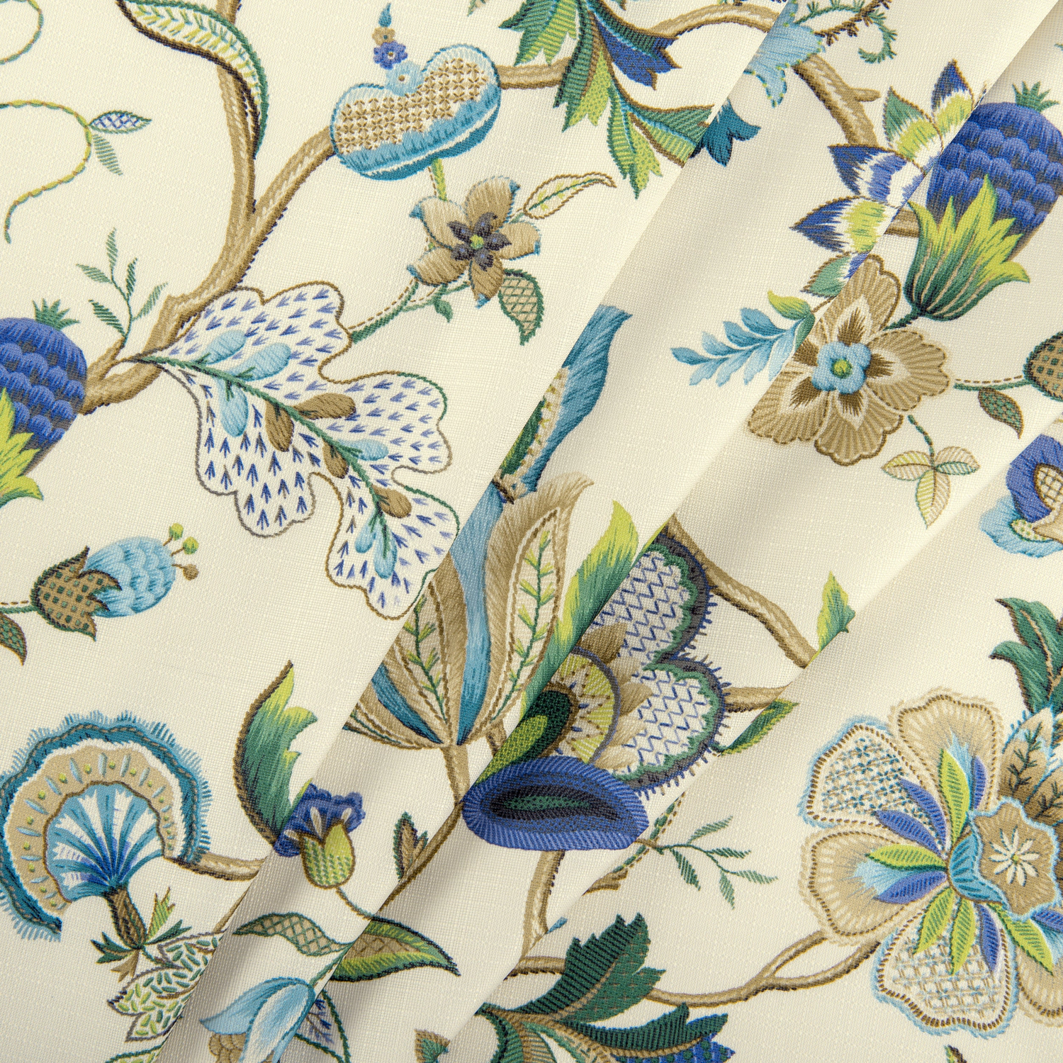 Ellis Curtain 100% Polyester Brissac Rod Pocket Tailored Grapevine and Check Pattern Curtain Panel Pair 70" x 63