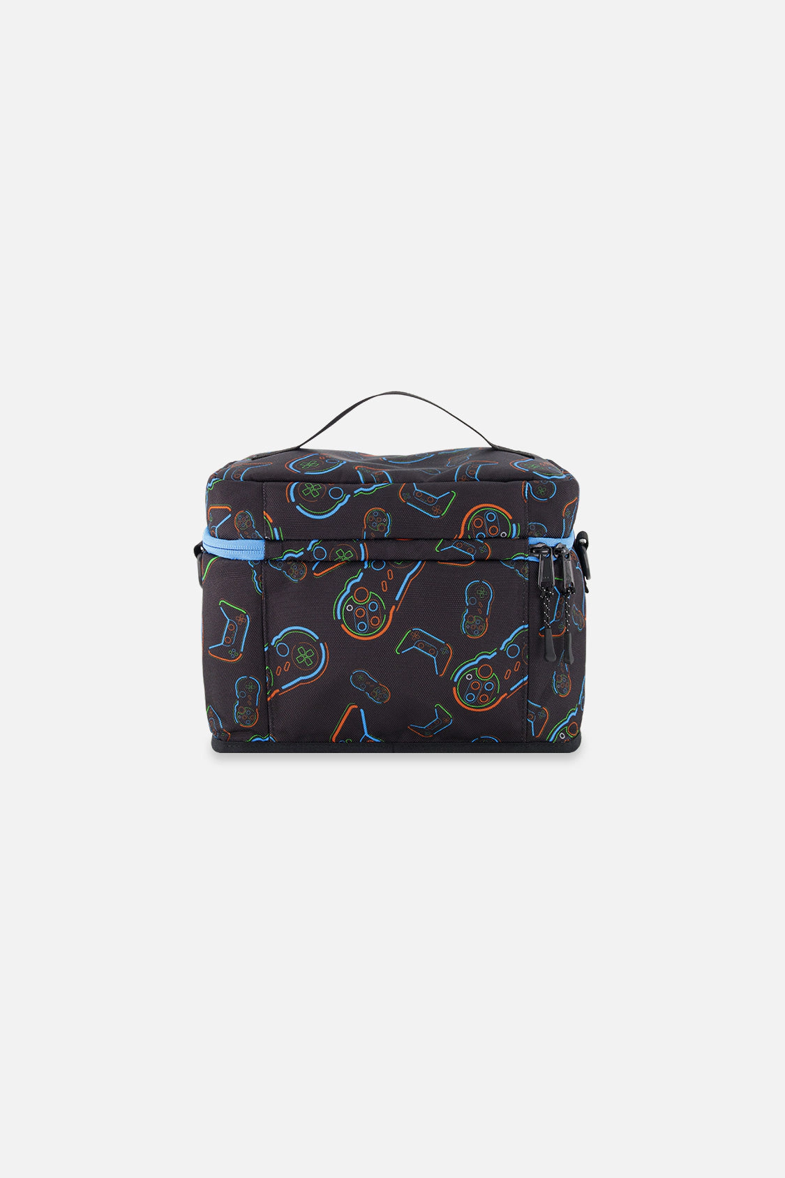 Deux par Deux Boys Insulated Game Controller Print Lunch Box with Removable Shoulder Strap