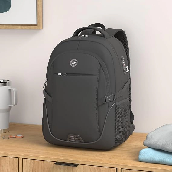 Clear Skye Unisex Black Anti-Theft Travel Backpack