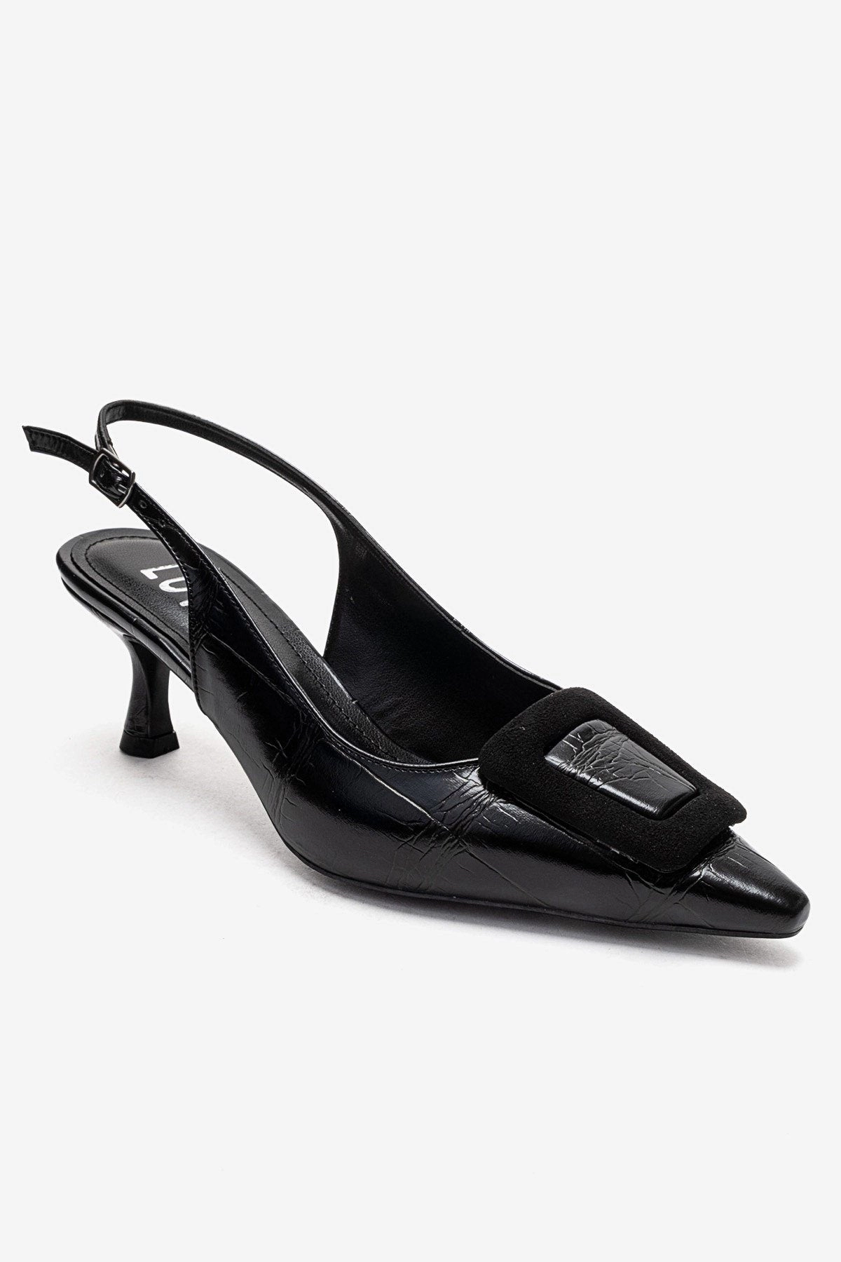 Prologue Shoes Womens Dublin Buckle Stiletto Pump