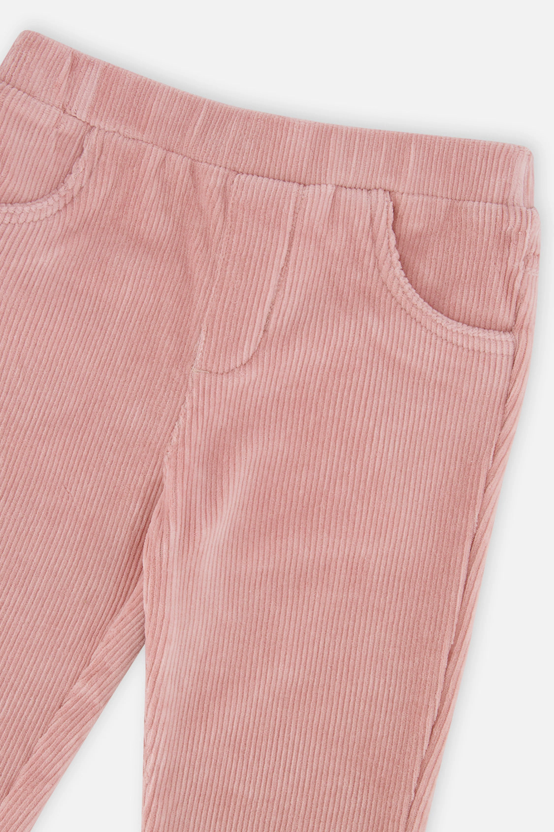 Deux par Girls Ribbed Stretch Velour Treggings with Heart Pockets