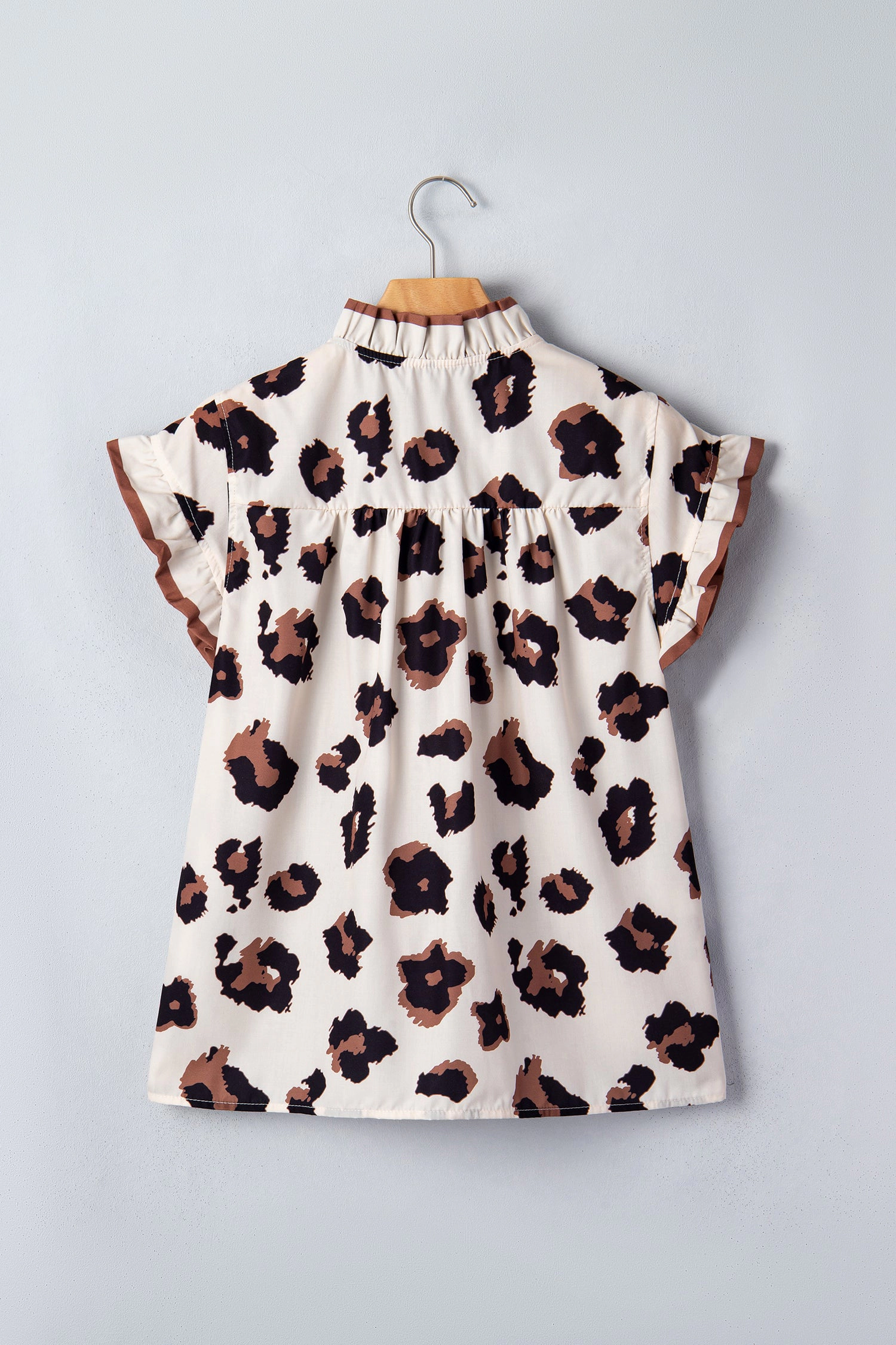 Threaded Pear Womens Mariana Ruffle Sleeve Summer Blouse