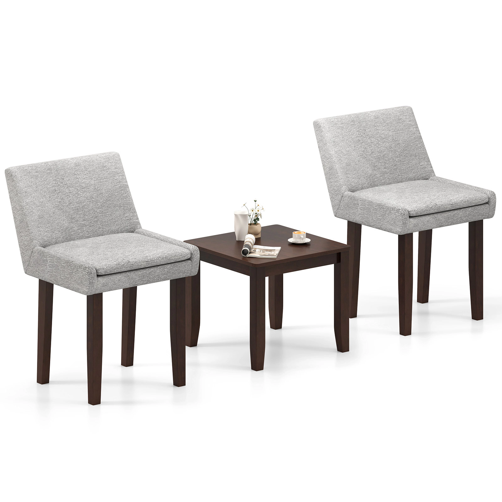 LJG 3-Piece Accent Table and Chair Set for Kitchen and Living Room