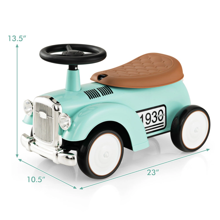 SUGIFT Working Steering Wheel and Under Seat Storage Kids Sit to Stand Ride On Vehicle