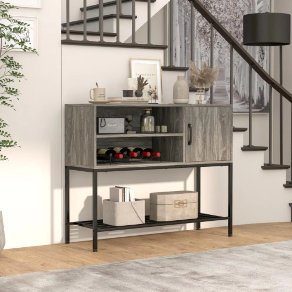 Hivvago Buffet Sideboard Coffee Bar Cabinet With Power Outlets And Usb Ports
