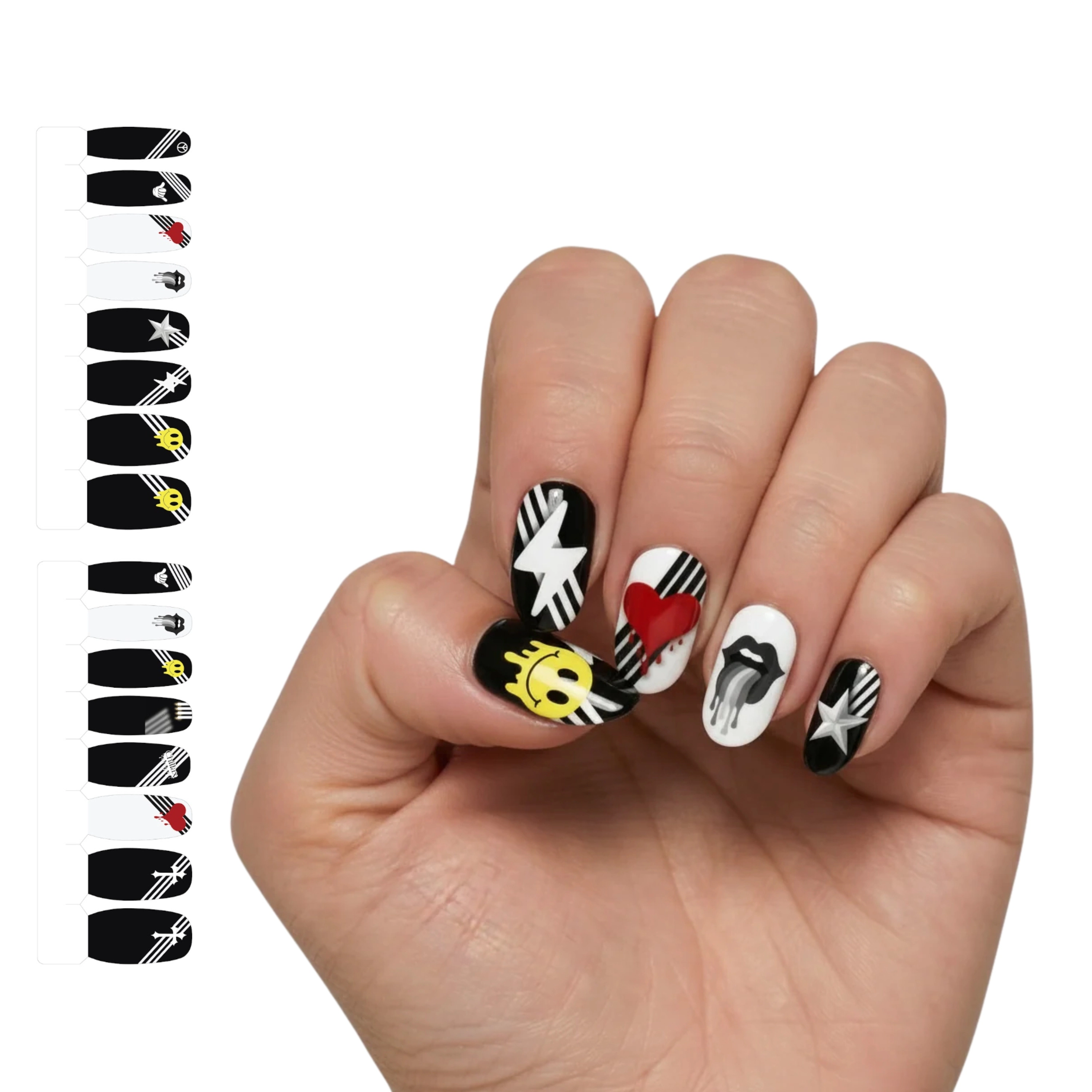XPNail Women's 2-Pack Bundle of Nail Polish Strips Band 16ct