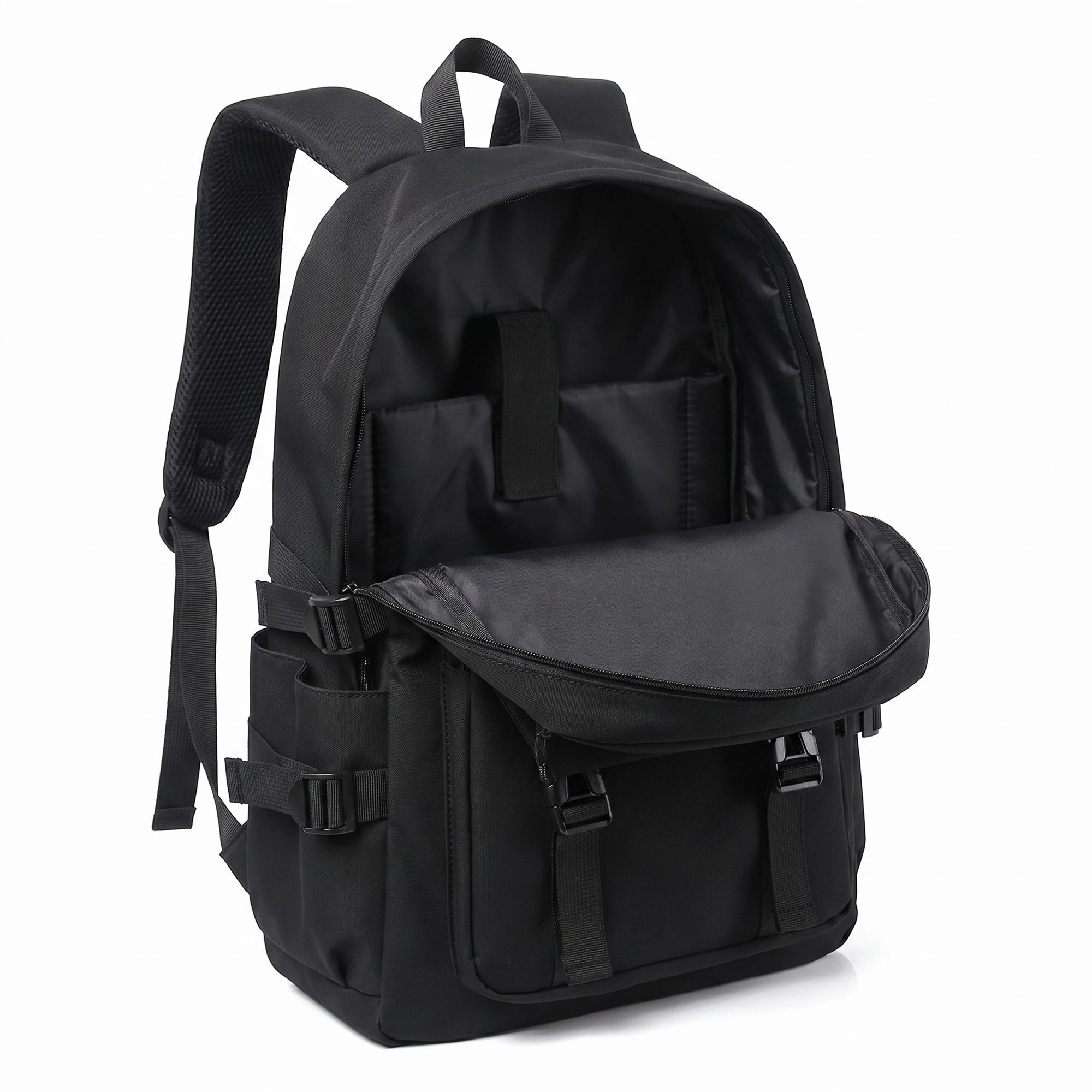 Alilang Women's Large Laptop Backpack with Front Flap Pocket Buckle Straps Side Pockets and Padded Shoulder