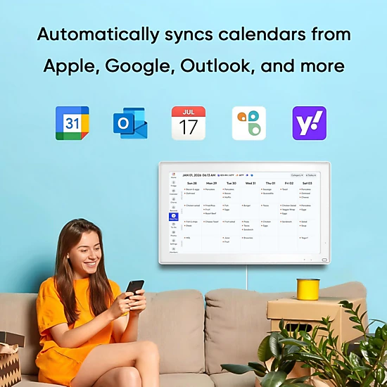 Everblog 21.5" Touch Digital Calendar Chore Chart 1080p IPS