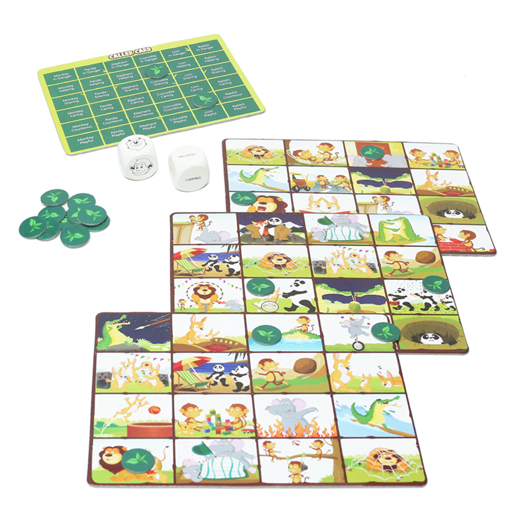 Chalk & Chuckles A Day in the Jungle Matching Game - 2-4 Players