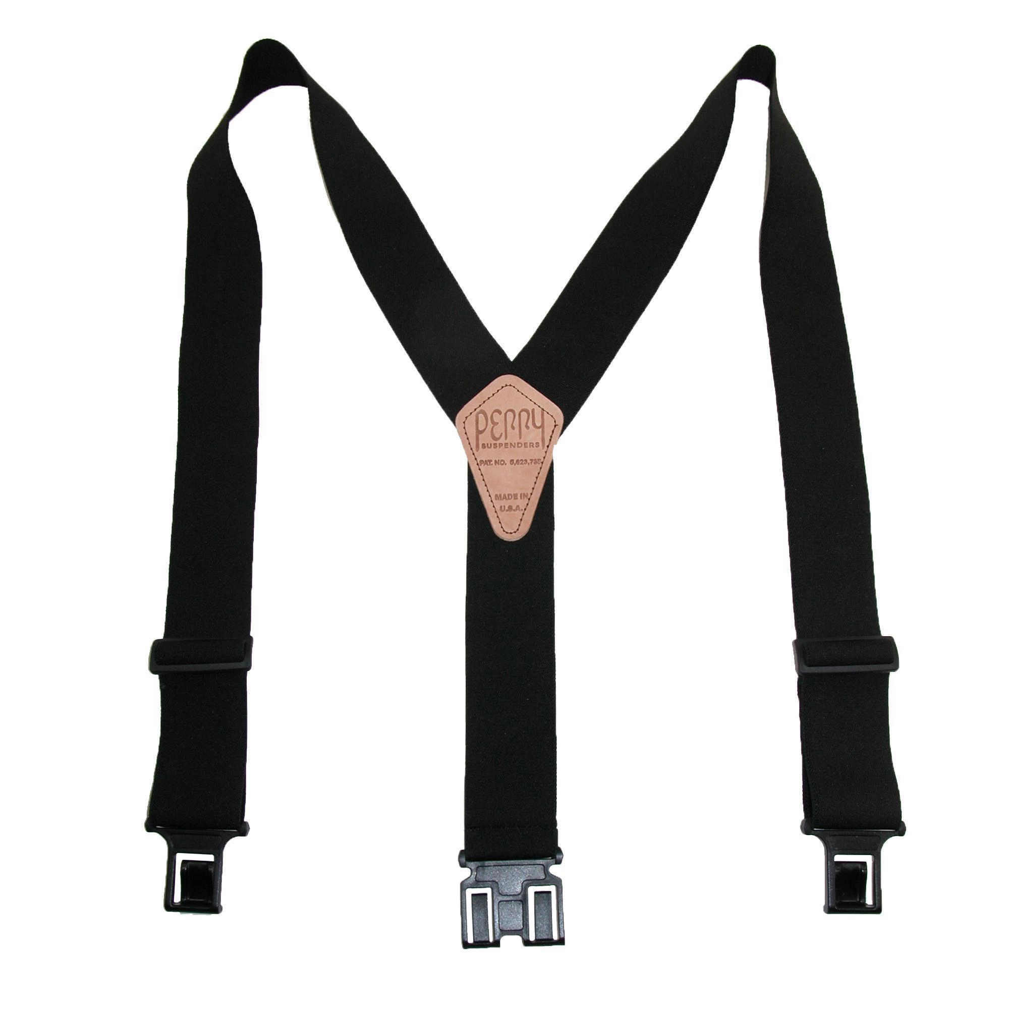 Perry Suspenders Men's Elastic 2 Inch Hook End (Tall Available)