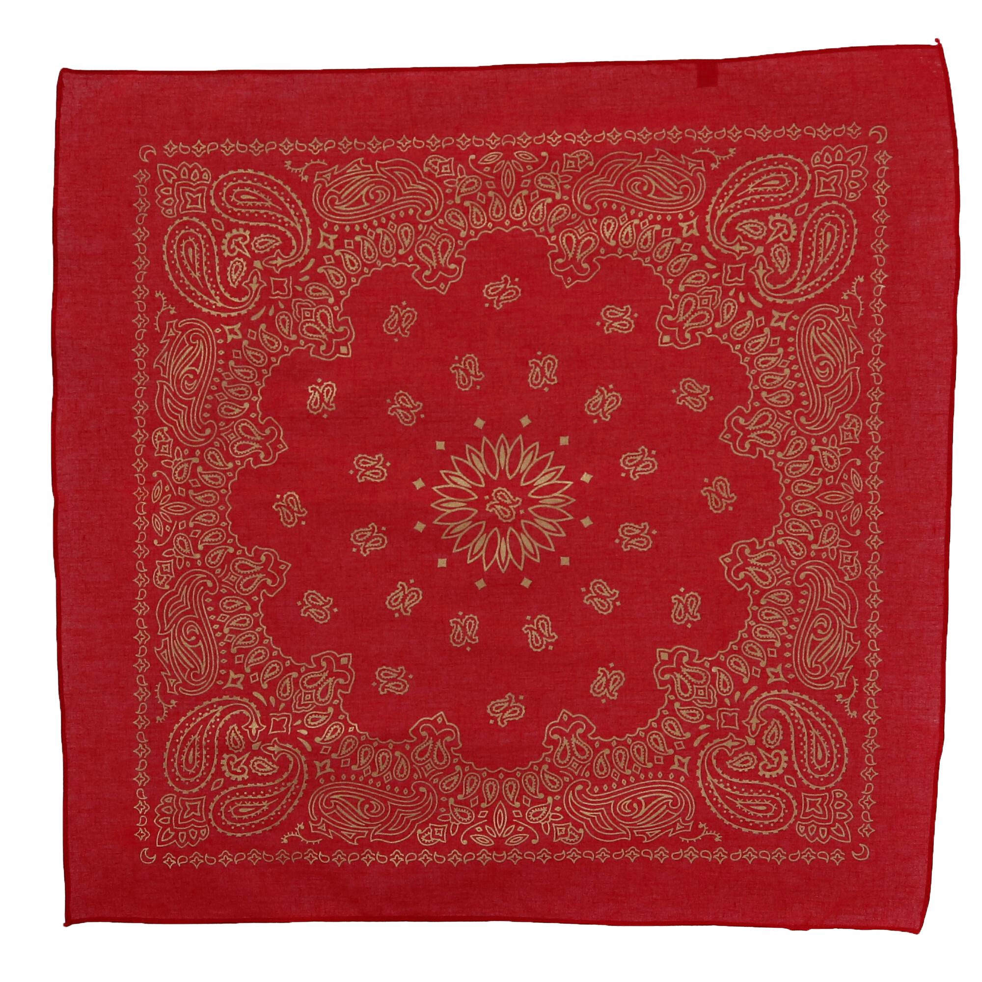 CTM® Metallic Paisley Print Bandanas (Pack of 4)