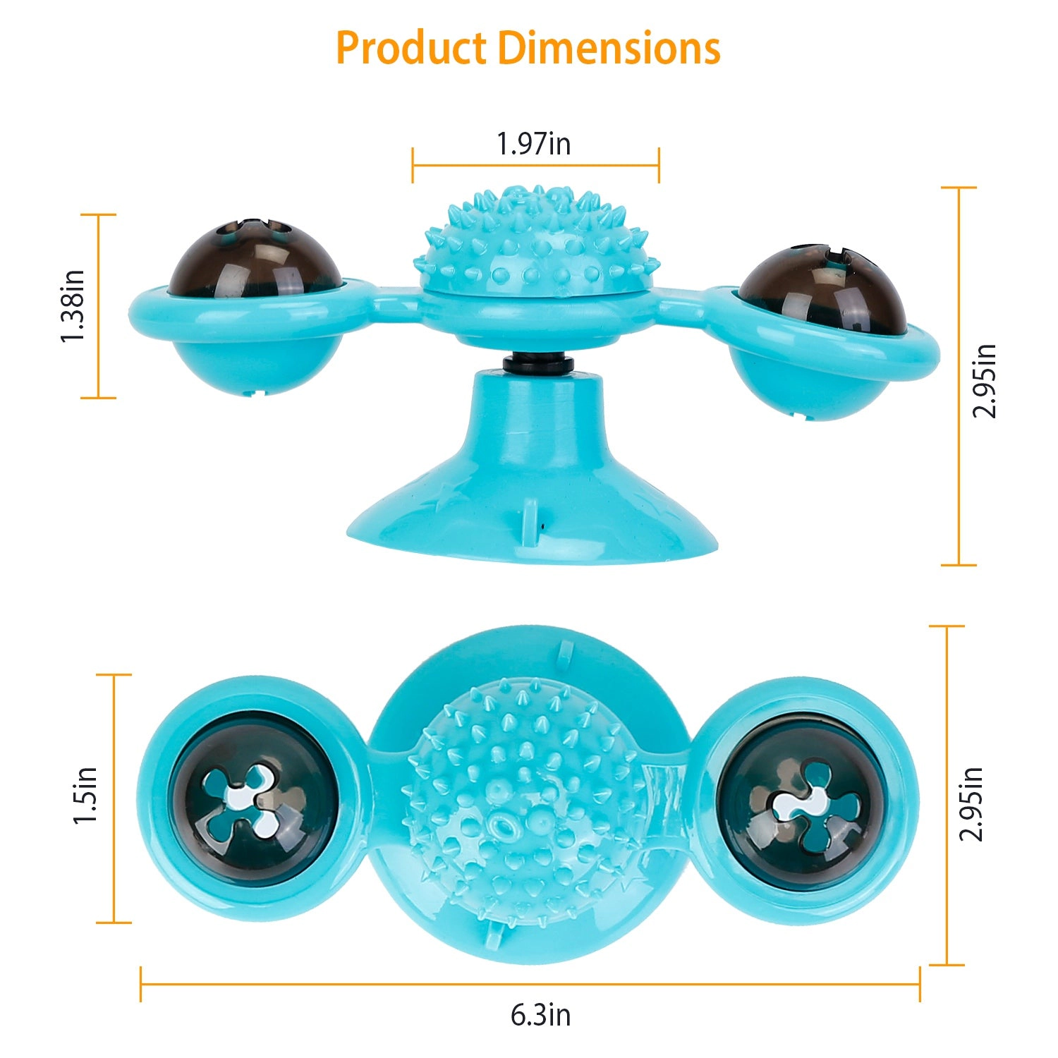 GBruno Interactive Windmill Cat Toy With Catnip Ball