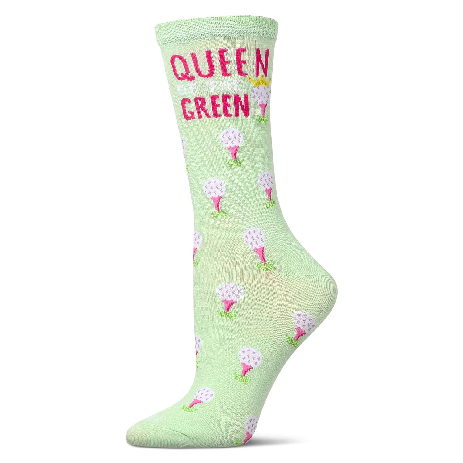 MeMoi Women's Queen Of The Green Rayon From Bamboo Crew Socks
