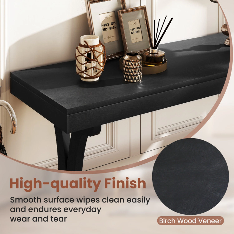 Hivvago Elegant Narrow Hallway Table with Open Shelf and 52-Inch Length