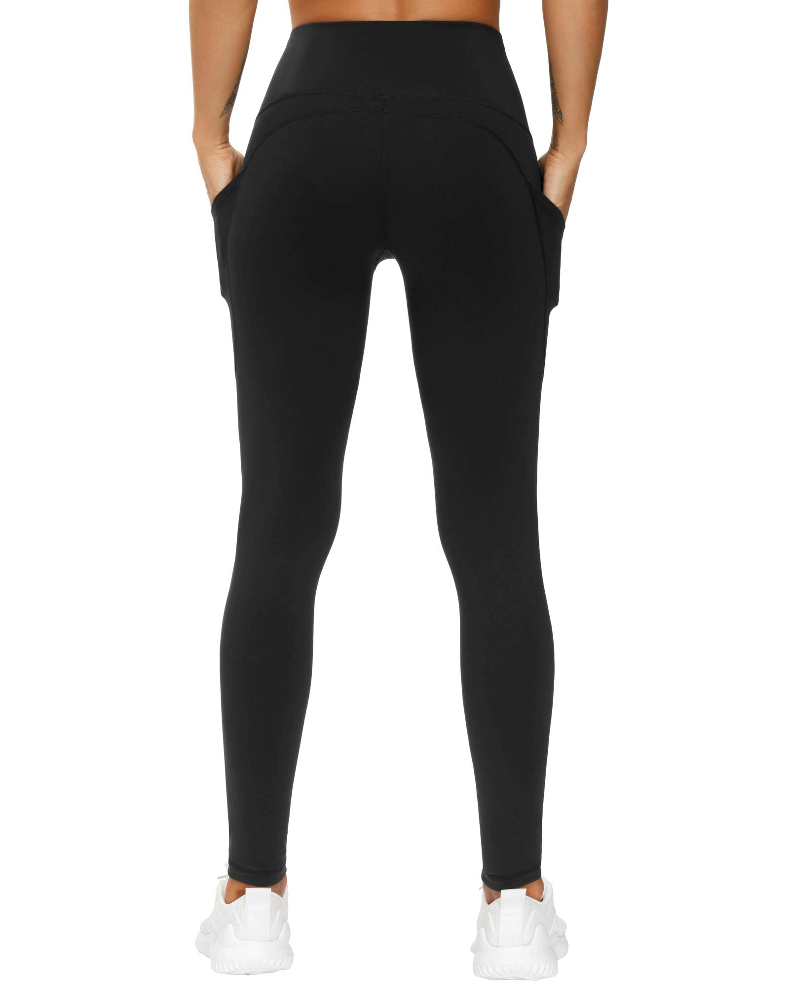 PIGFDK Women's Thick High Waist Yoga Leggings With Pockets Workout Compression Pants