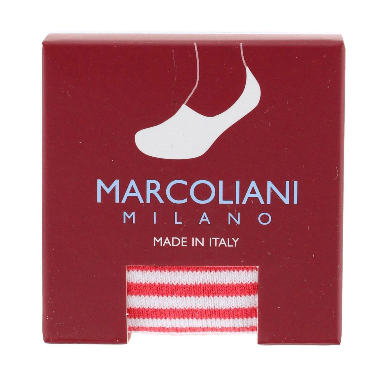 Marcoliani Men's Stripe Invisible Touch Liner Sock
