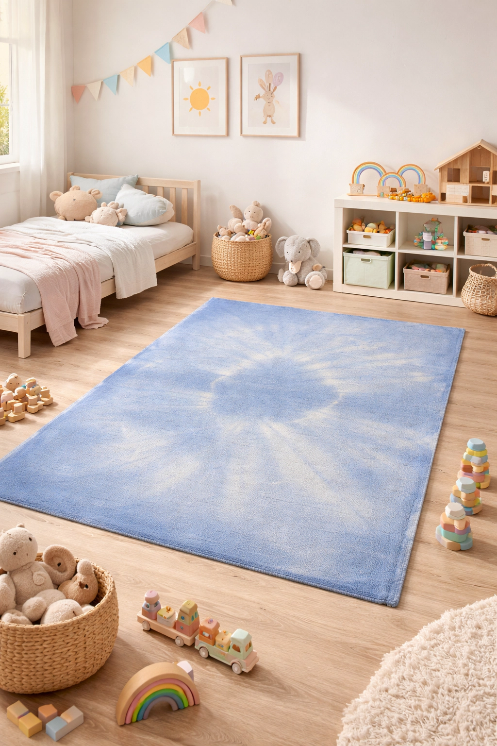 Magic Rugs 5'0 X 8'0 Hand-Tufted Tie-Dye Modern Wool Rug