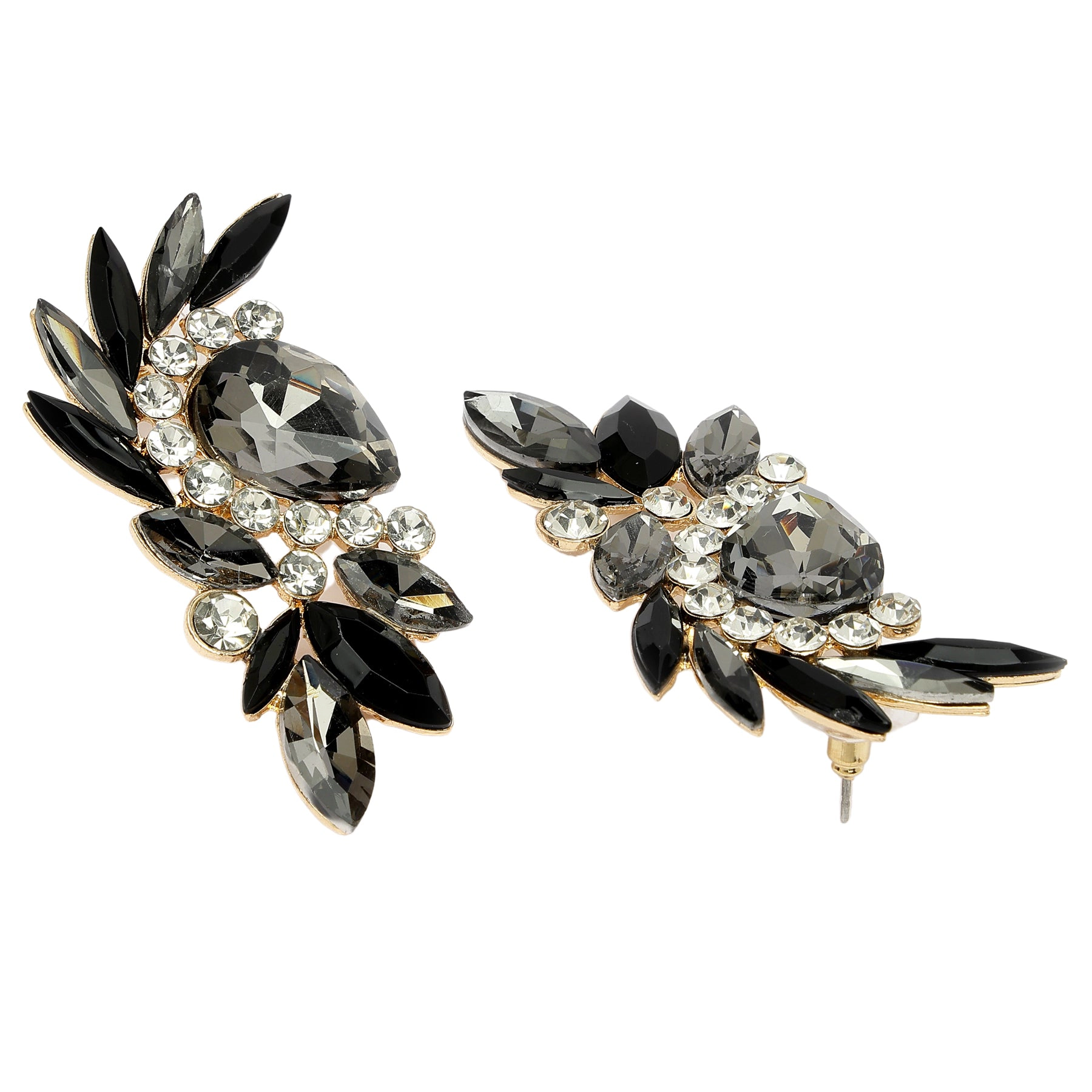 AGP PARIS Womens Diva Collection Leafy Stud Earrings