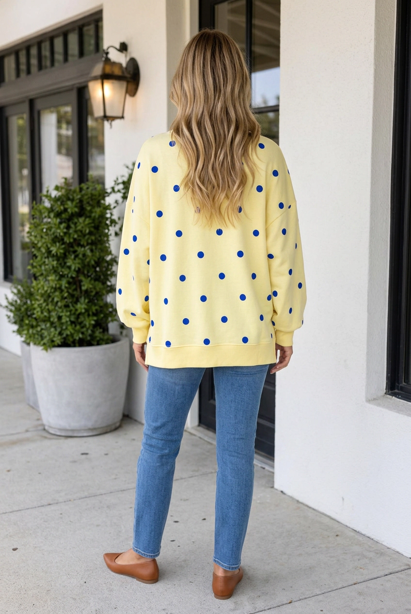 Threaded Pear Mila Hem Pullover Top Long Sleeve