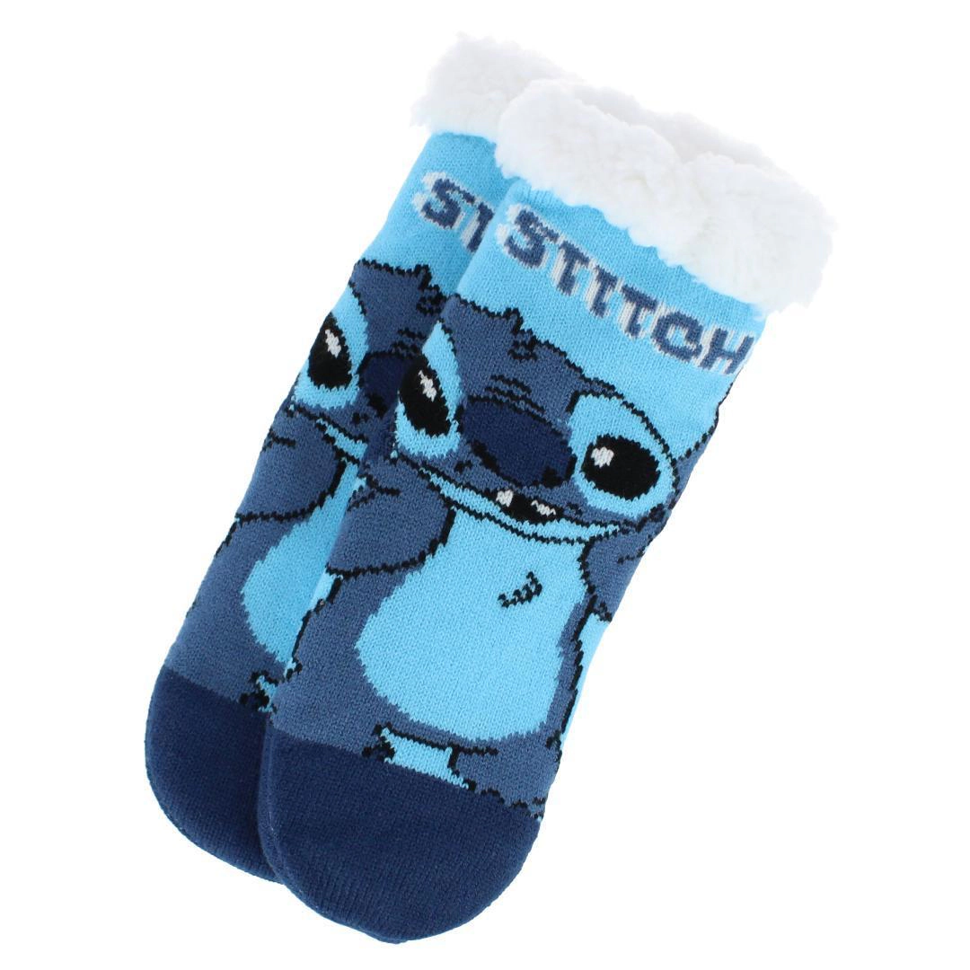 Textiel Trade Boy's Disney Lilo & Stitch Sherpa Lined Slipper Sock (1 Pair)