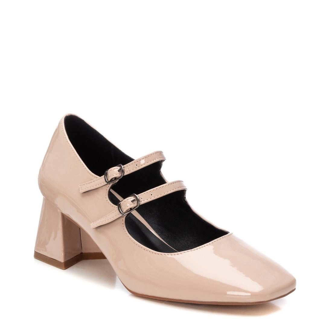 XTI Womens Mary Jane Pumps Block Heel, Square Toe