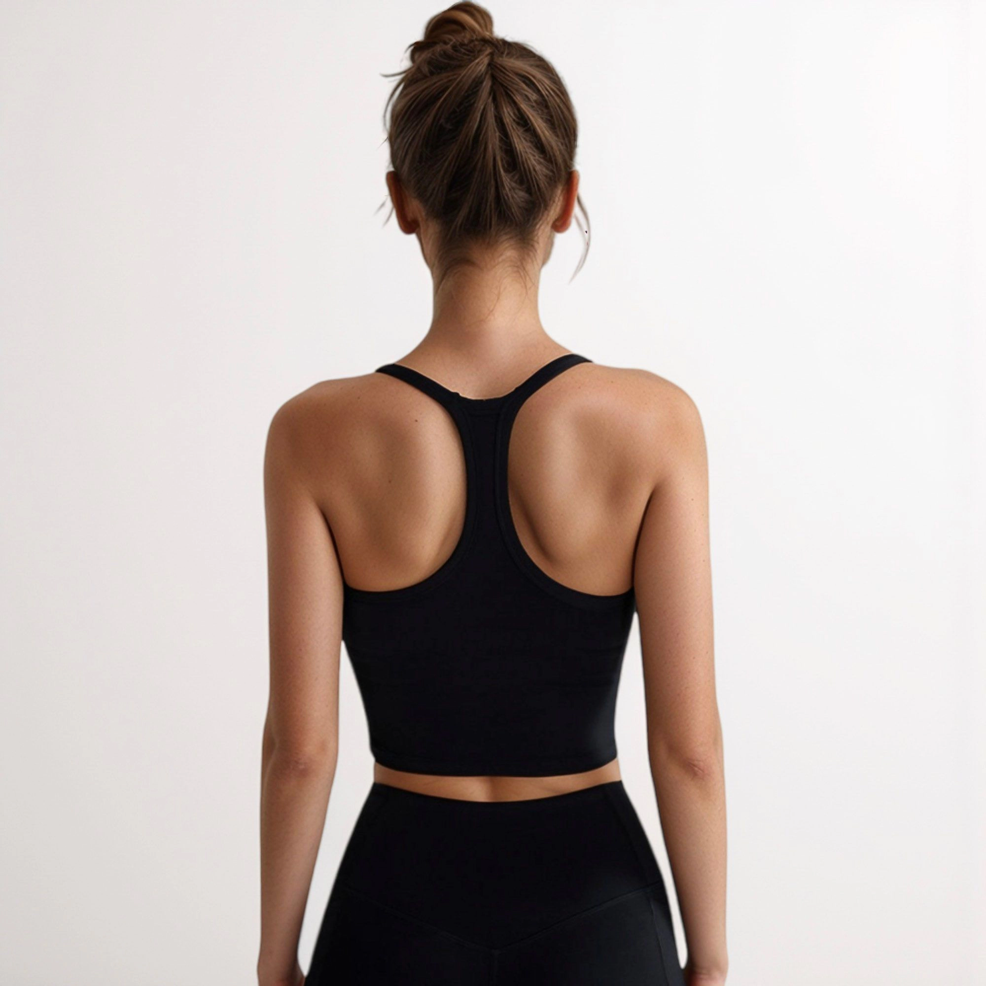 Anna-Kaci Women's Cropped Sports Tank Top with Thin Straps and Scoop Neck for Everyday Activewear