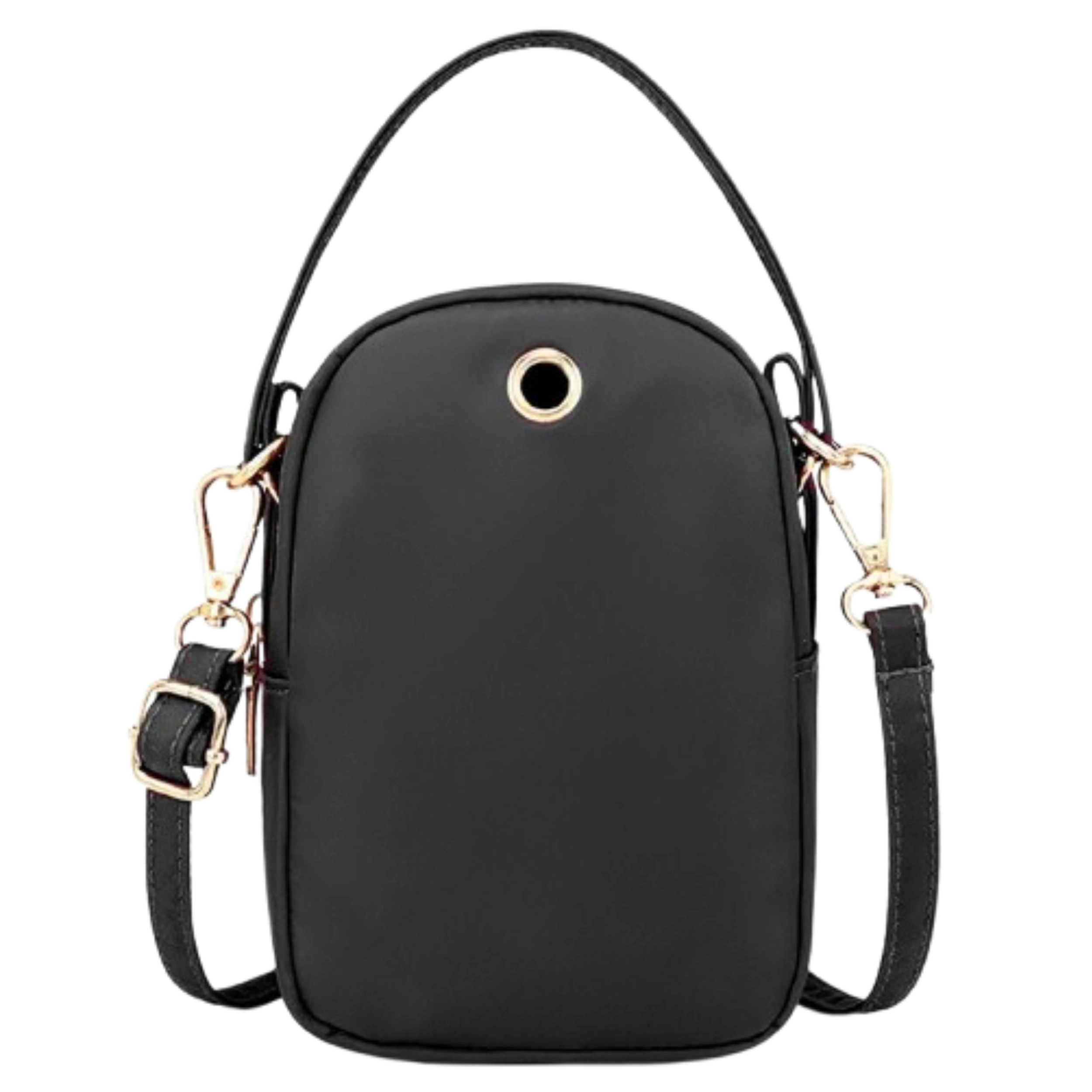 Home Collection Women’s Small Nylon Crossbody Cell Phone Purse with 3 Zipper Pockets