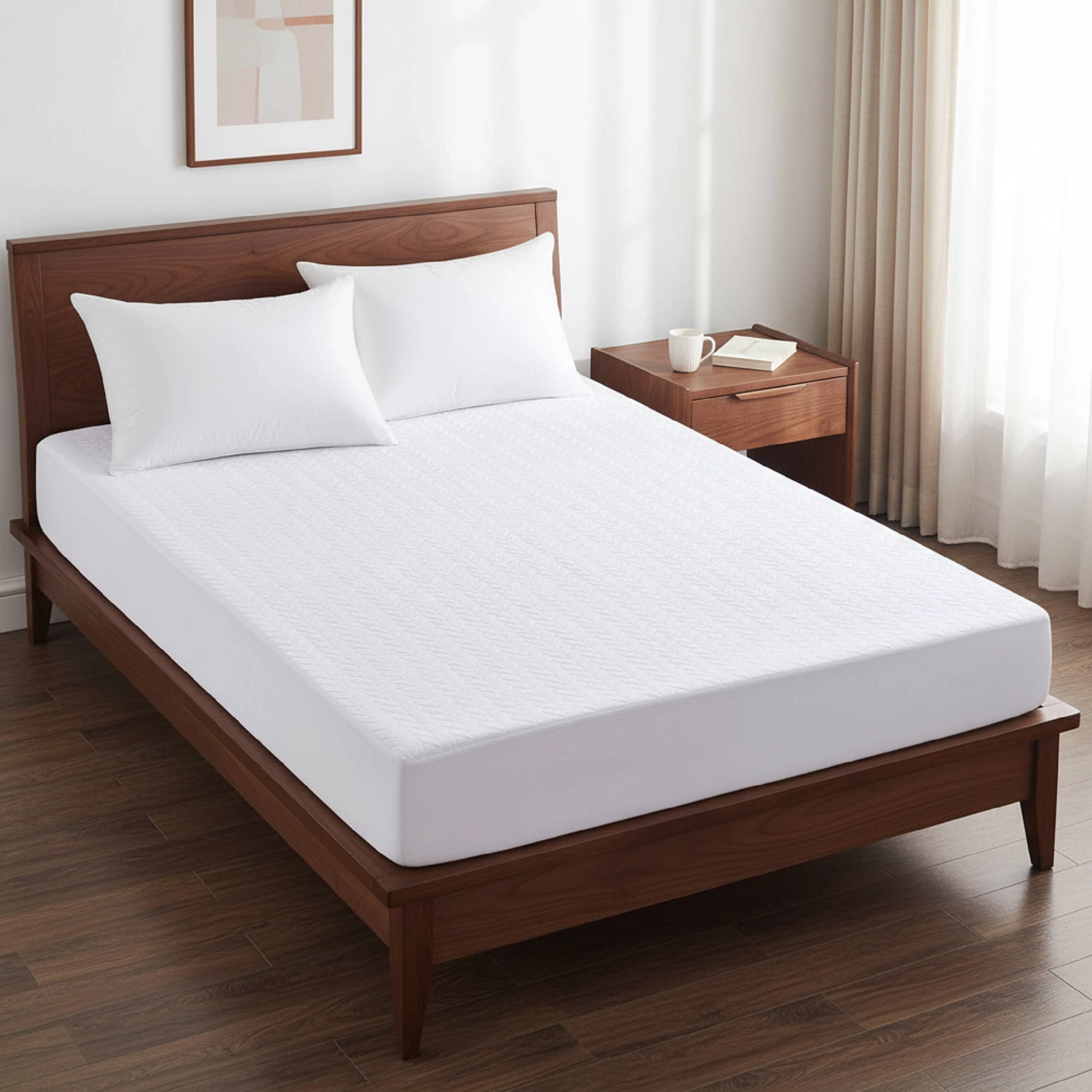 Unikome Waterproof Diamond-Quilted Mattress Protector with Deep Pocket
