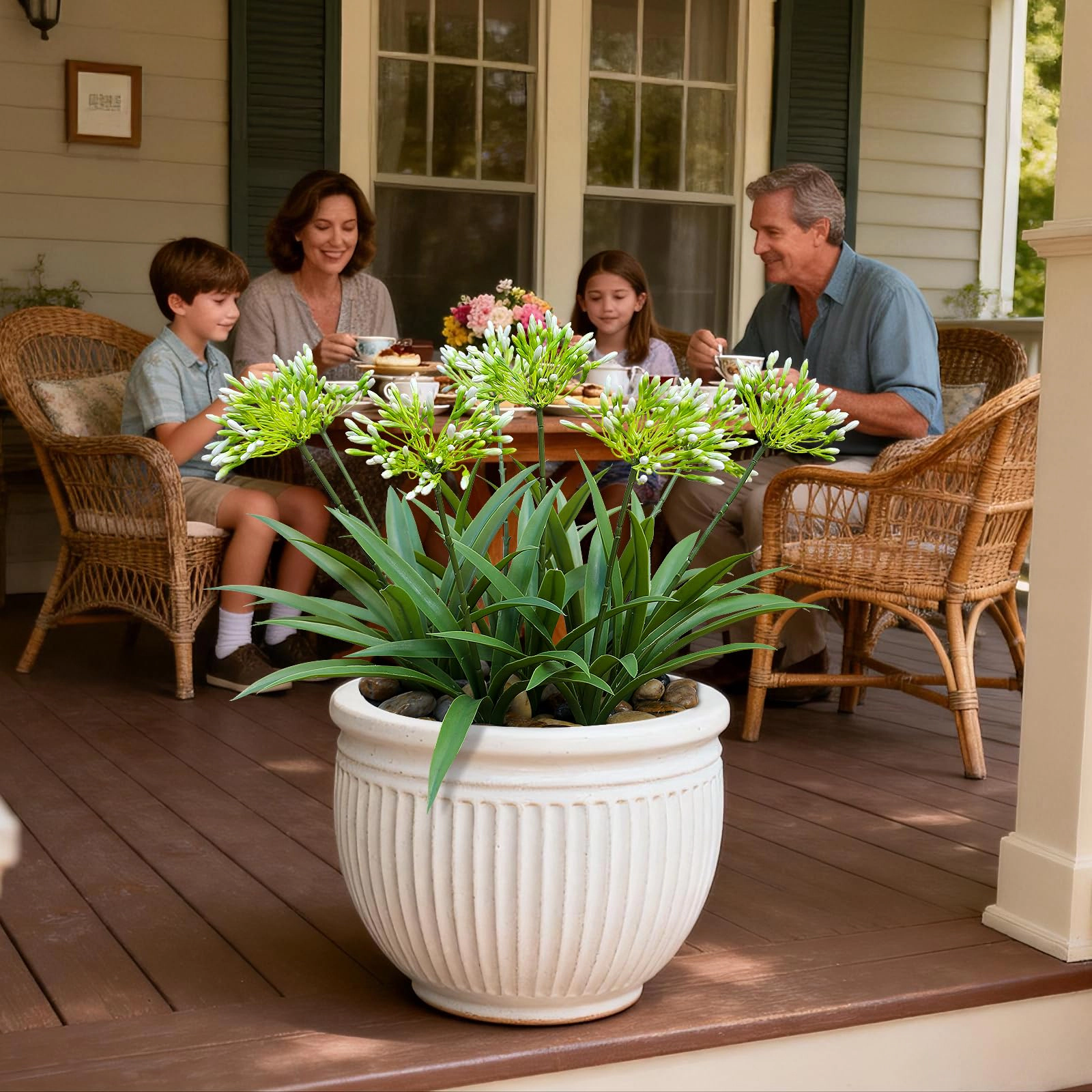 PUPWE Artificial Outdoor Plants Large Planter Decor