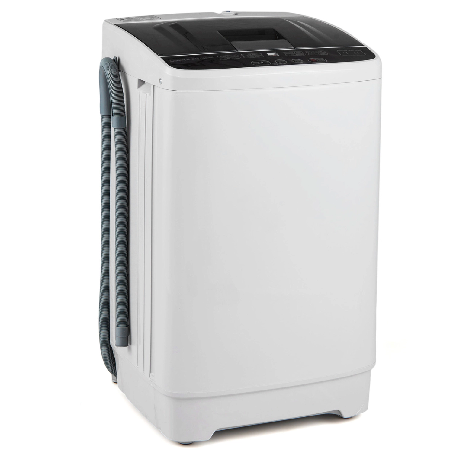 LJG Full Automatic Washing Machine with 8 Preset Programs 6 Water Levels and Built-in Drain Pump