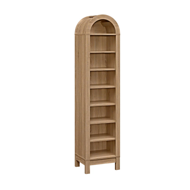 Hivvago 8-Tier Modern Arch Bookshelf with 3 Adjustable Shelves