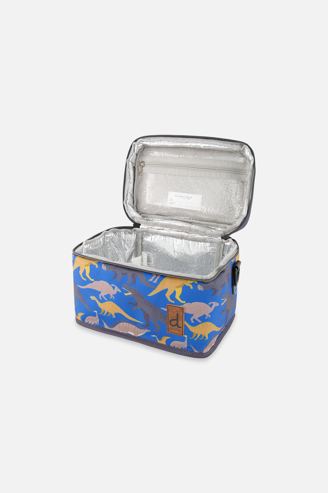 Deux par Boys Insulated Dinosaur Print Lunch Box with Removable Shoulder Strap