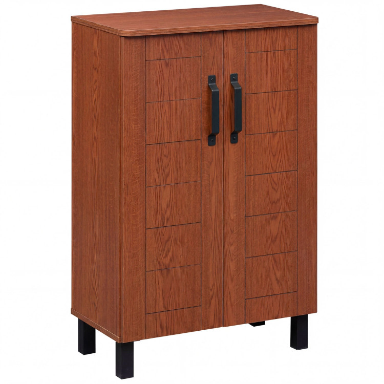 Hivvago 5-Tier Shoe Storage Cabinet Freestanding Wooden Shoe Rack Organizer