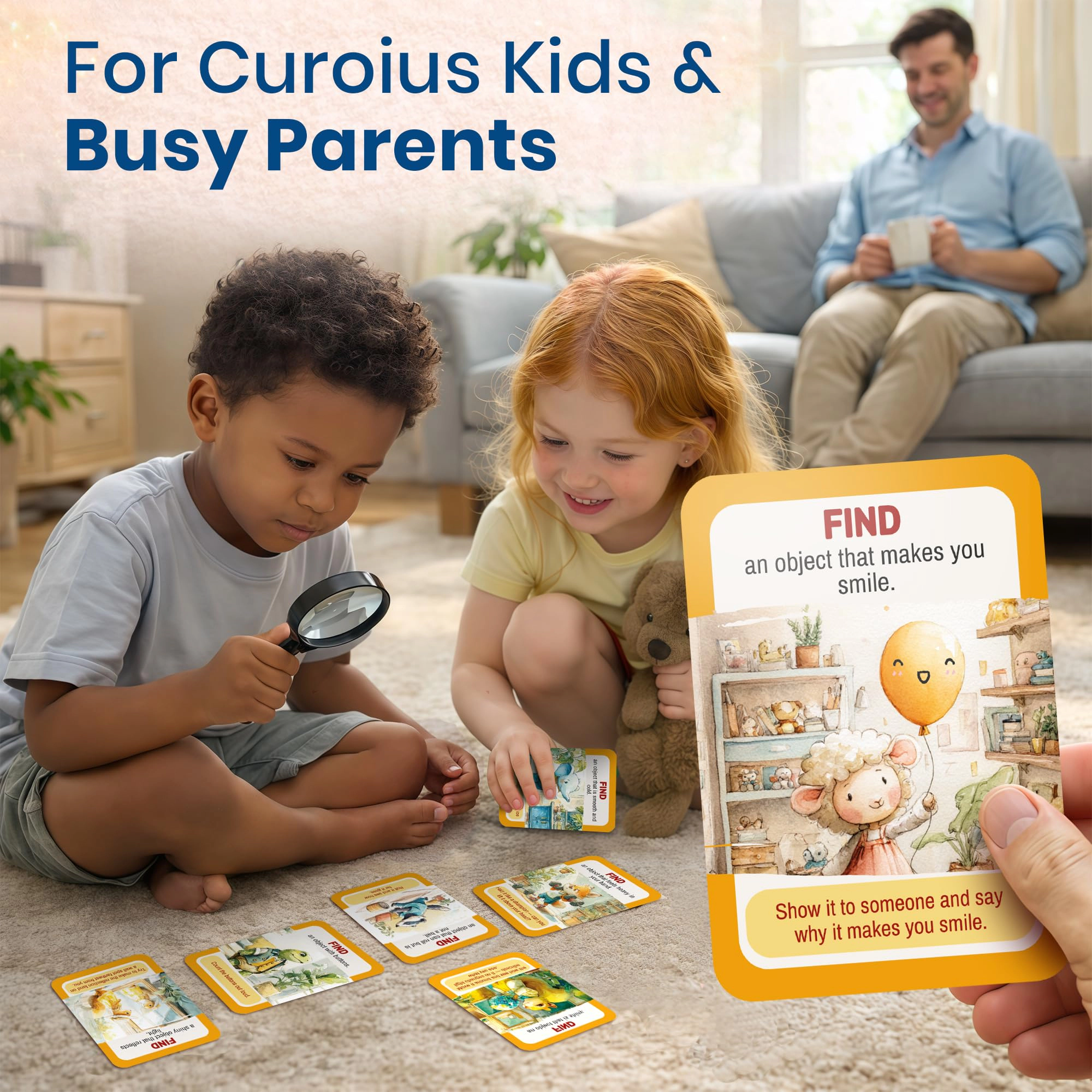 QUOKKA Kids Activity Card Game Set Ages 4-8, 4-in-1 Indoor & Outdoor Games with 450 Challenges
