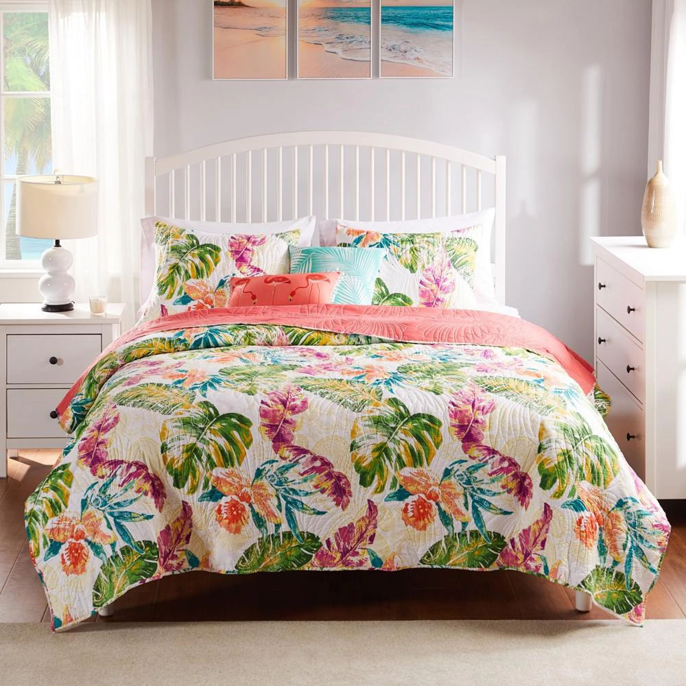 Greenland Home Fashions Tropics Quilt and Pillow Sham Set