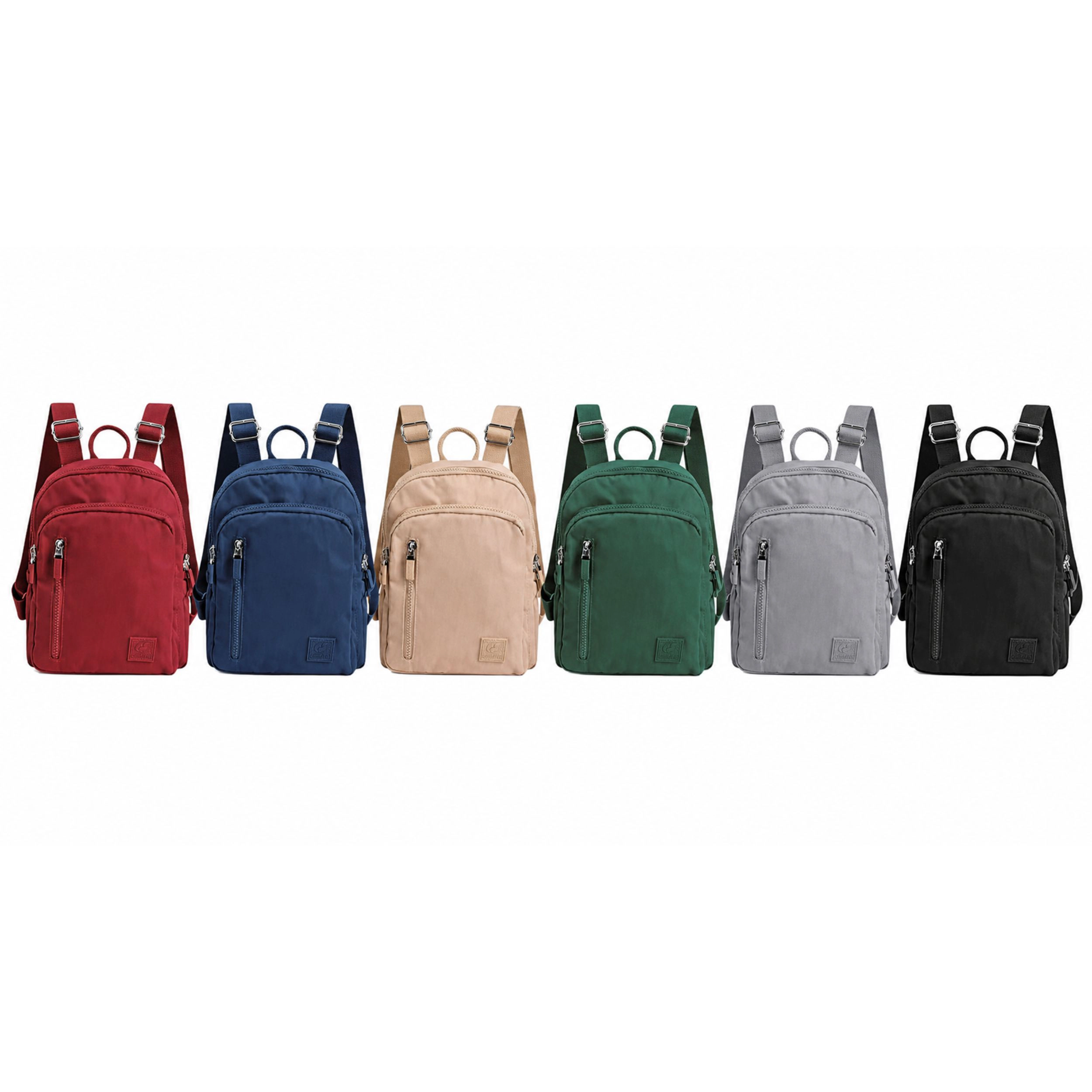 Home Collection Women’s Mini Water Resistant Nylon Backpack with Anti Theft Pocket