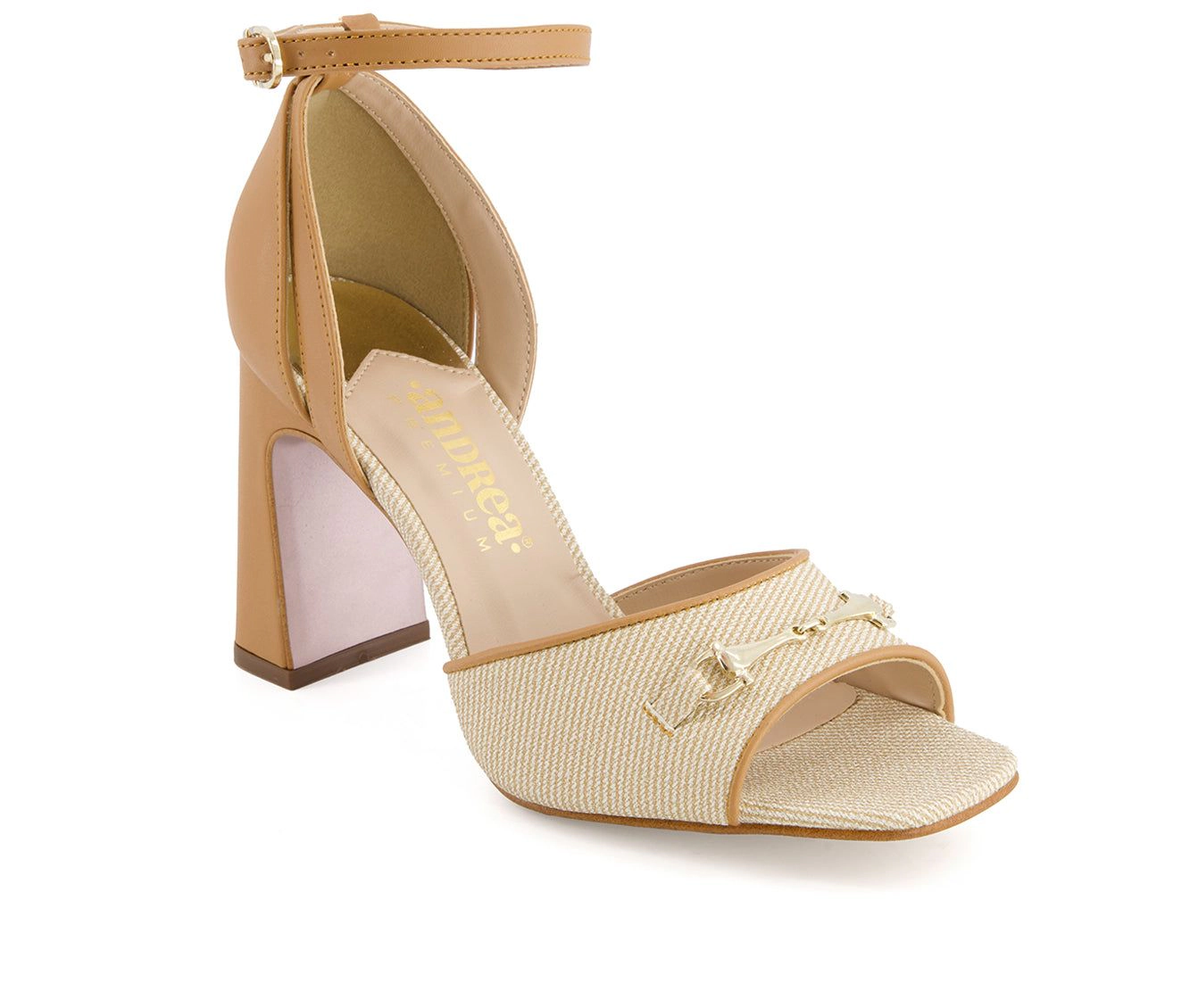 Andrea Womens Heeled Ankle Strap Sandals