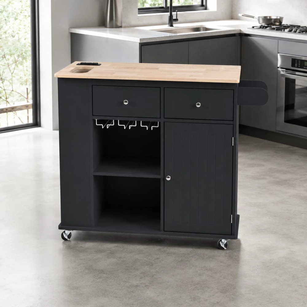 ELEMENT ACE Rolling Storage Kitchen Island Cart