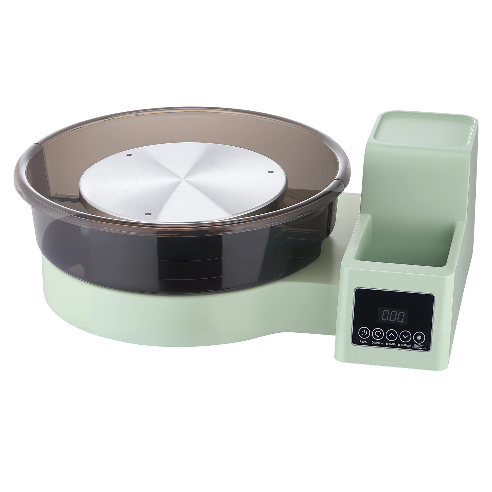 HONGGE Pottery Wheel for Adults 14" and 11" Turntables 450W Electric Table Top with Foot Pedal 30-300 RPM