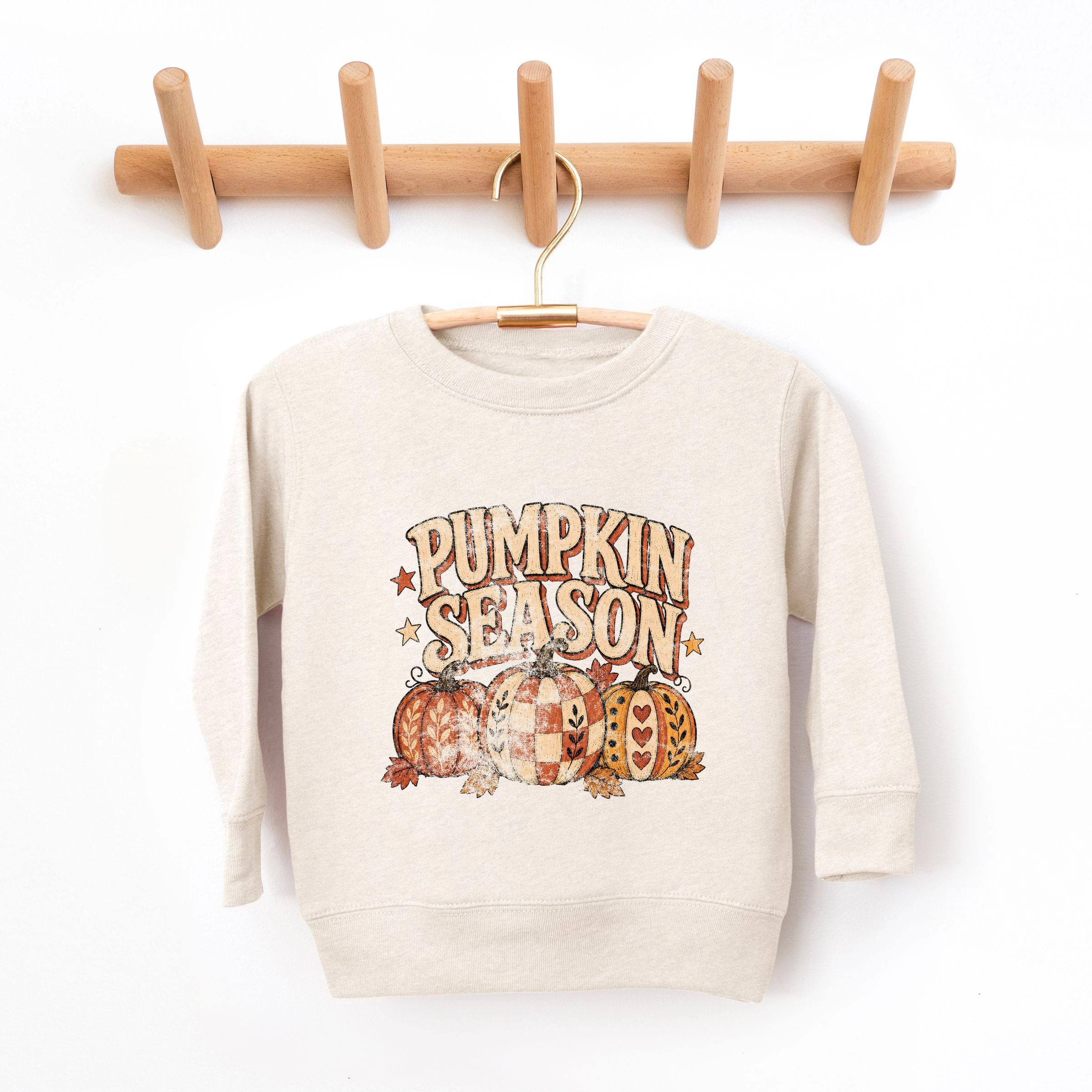 The Juniper Shop - Youth Graphic Sweatshirt Pumpkin Season Pattern Stars