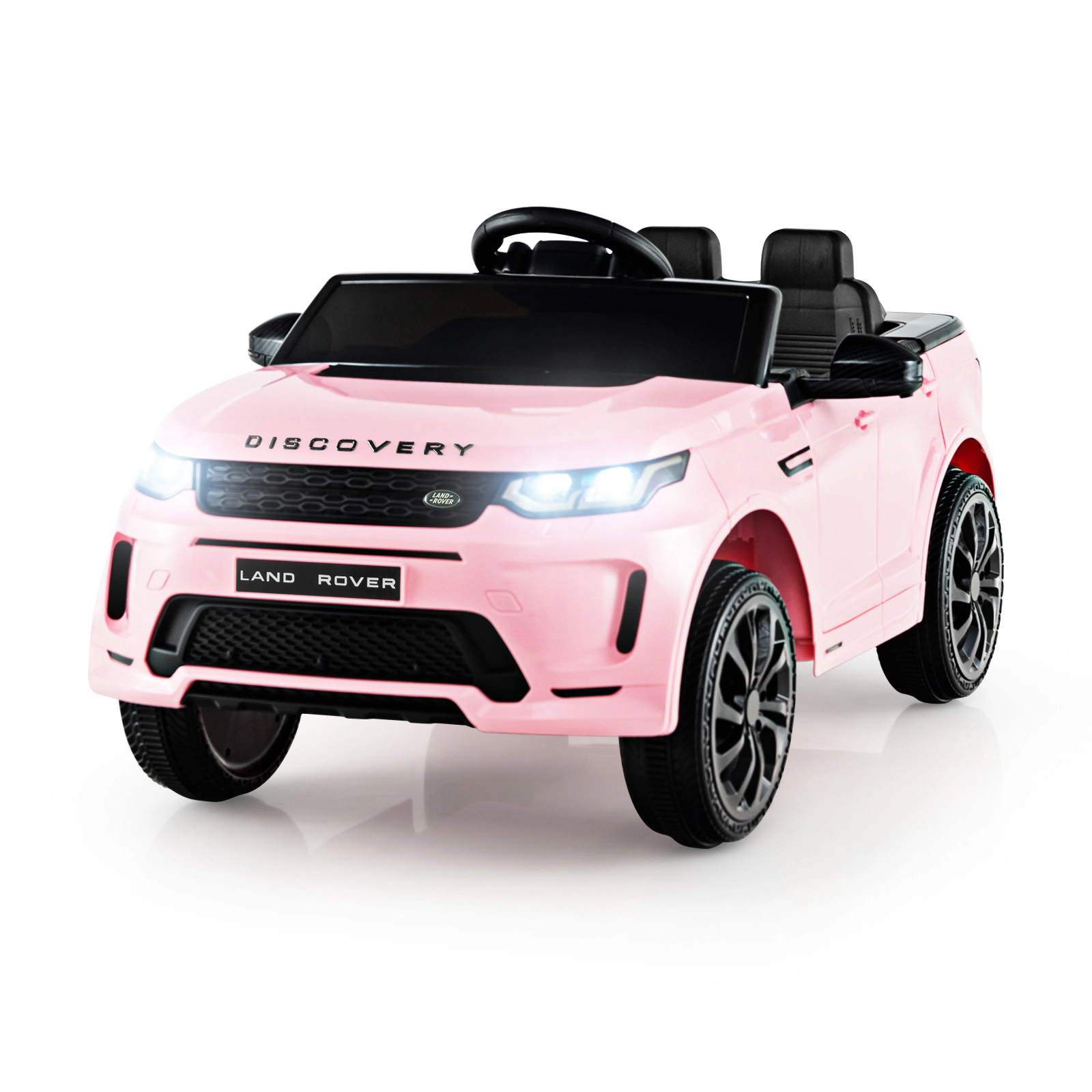 SUGIFT 12V Kids Ride On Car with Remote Control Land Rover Styling 55-lb Capacity Ages 36-72 Months 42.5-in Body Pink