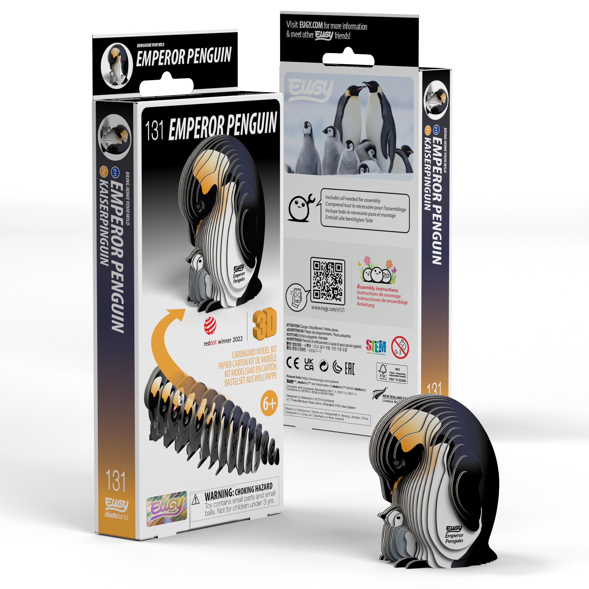 EUGY Emperor Penguin 3D Puzzle - contains 30 puzzle pieces