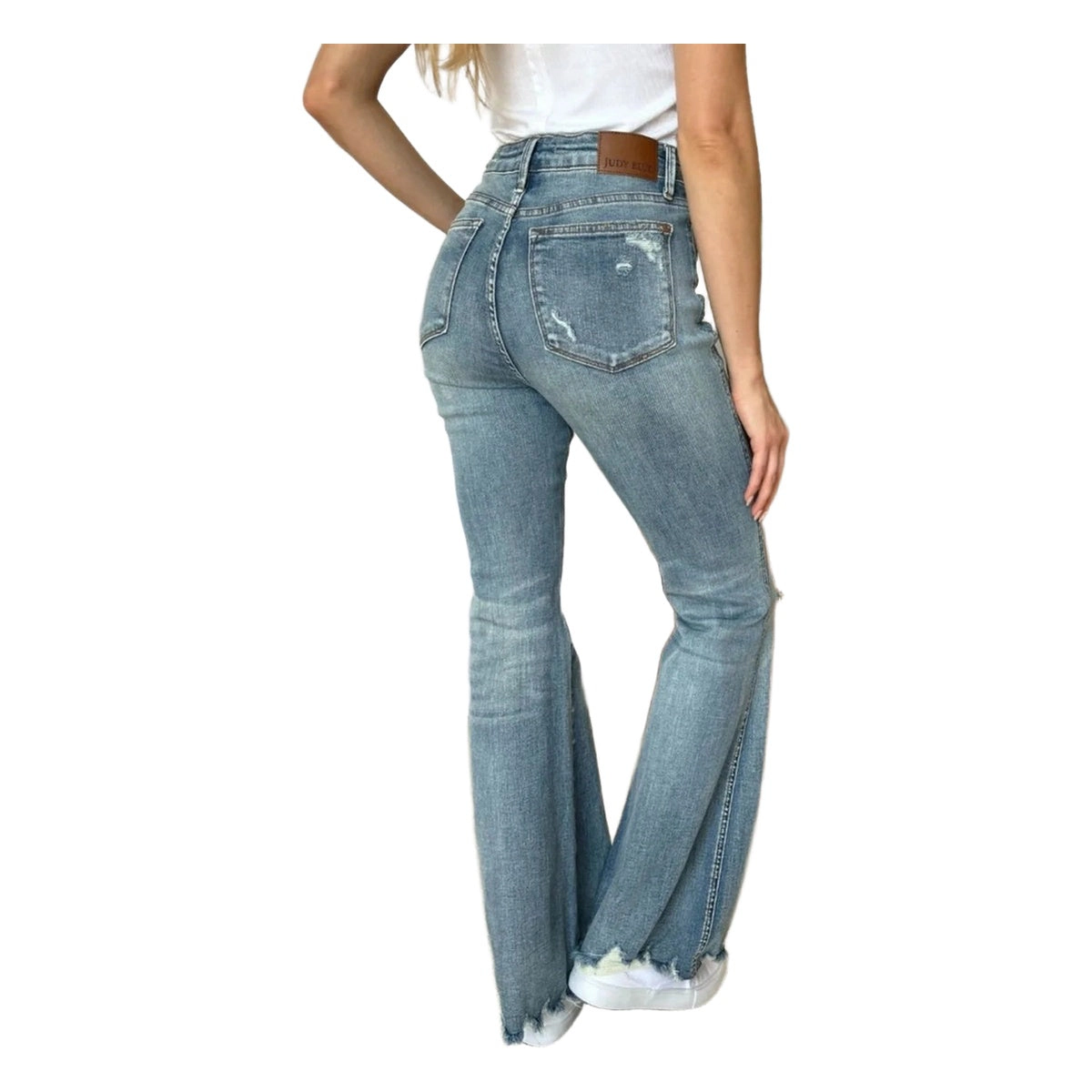 Judy Blue Full Medium Rise Tummy Control Destroy Flare