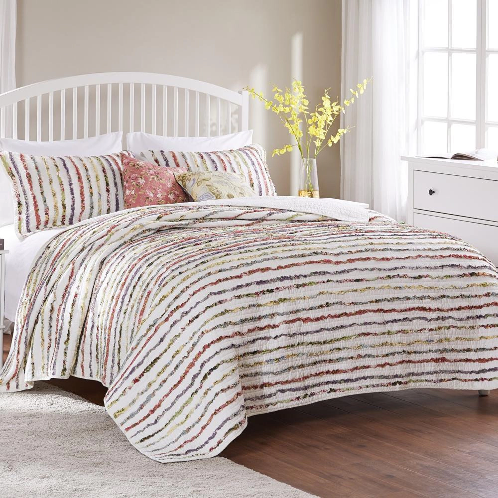 Greenland Home Fashion Bella Ruffled Shabby Comforter Set 5 Piece
