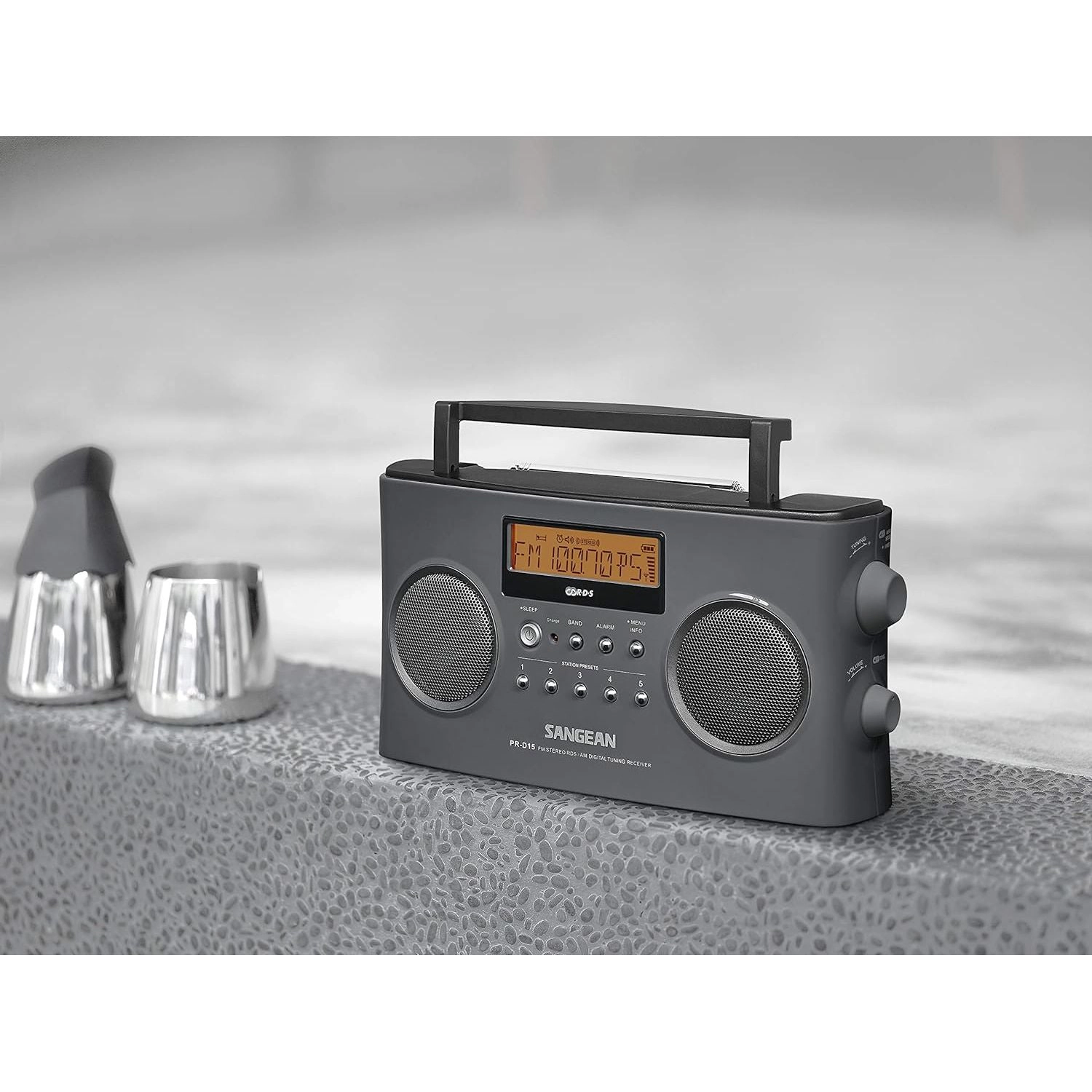 SANGEAN PR-D15 Digital Portable Stereo RDS Receiver - Gray