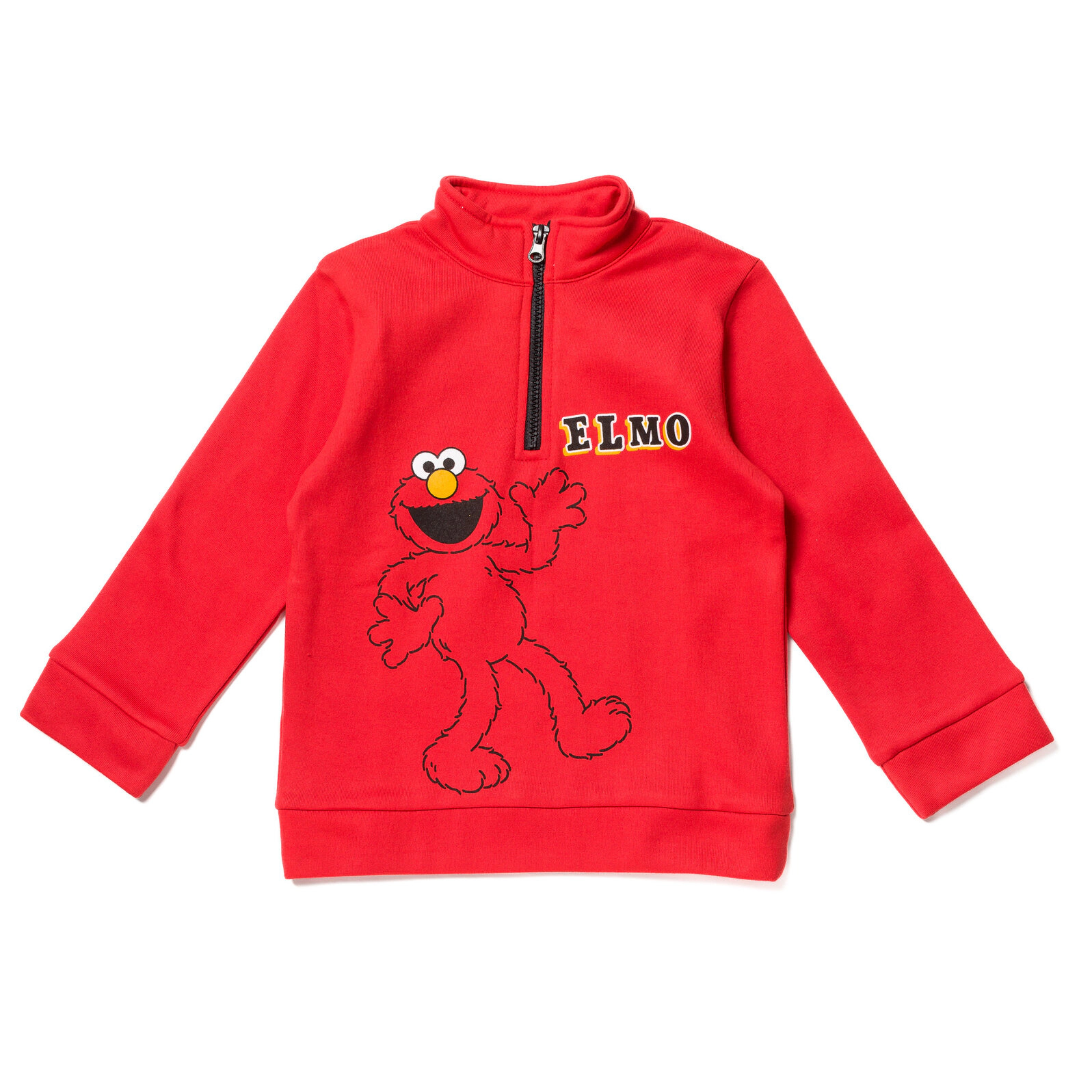 Sesame Street Elmo Boys' Fleece Quarter-Zip Sweatshirt and Pants Set
