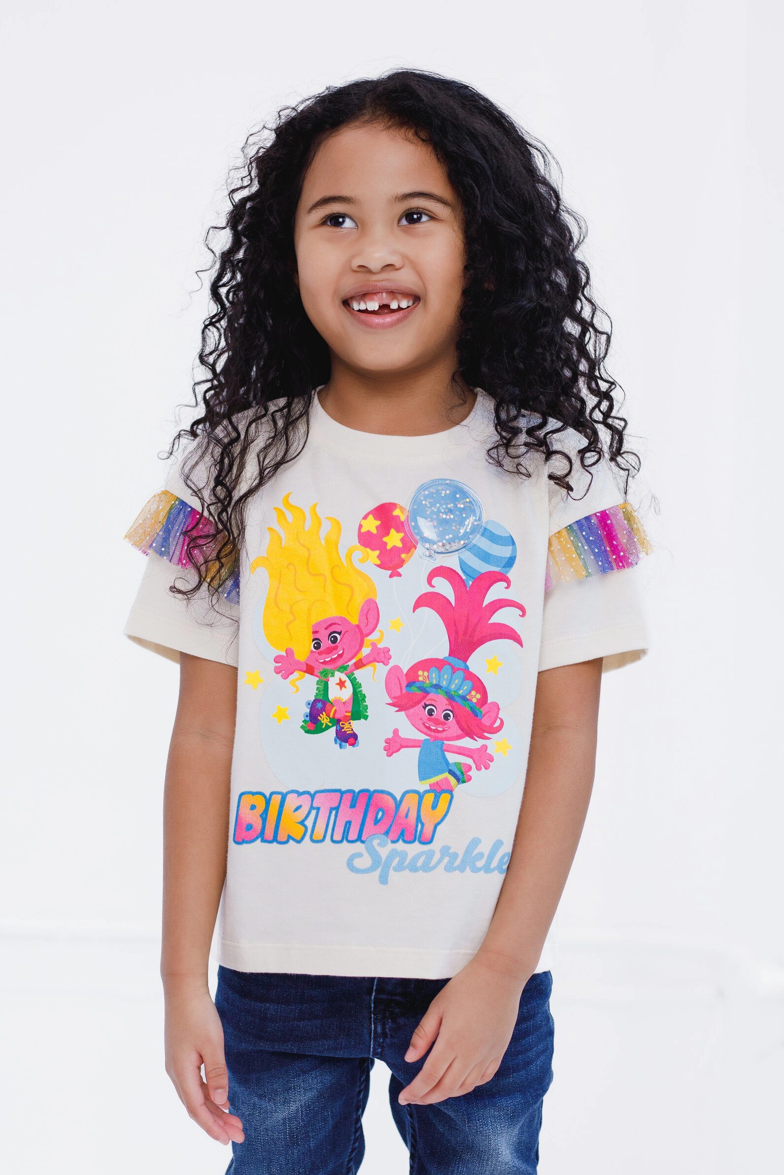 DreamWorks Trolls Girls' Birthday T-Shirt