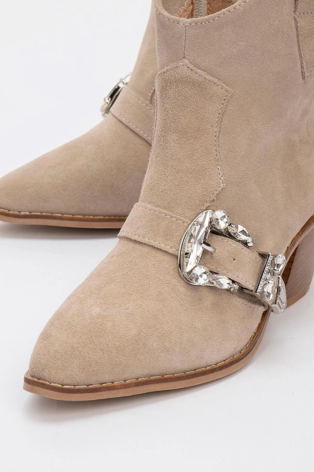 Forever & Always Womens Any Leather Buckle Boots
