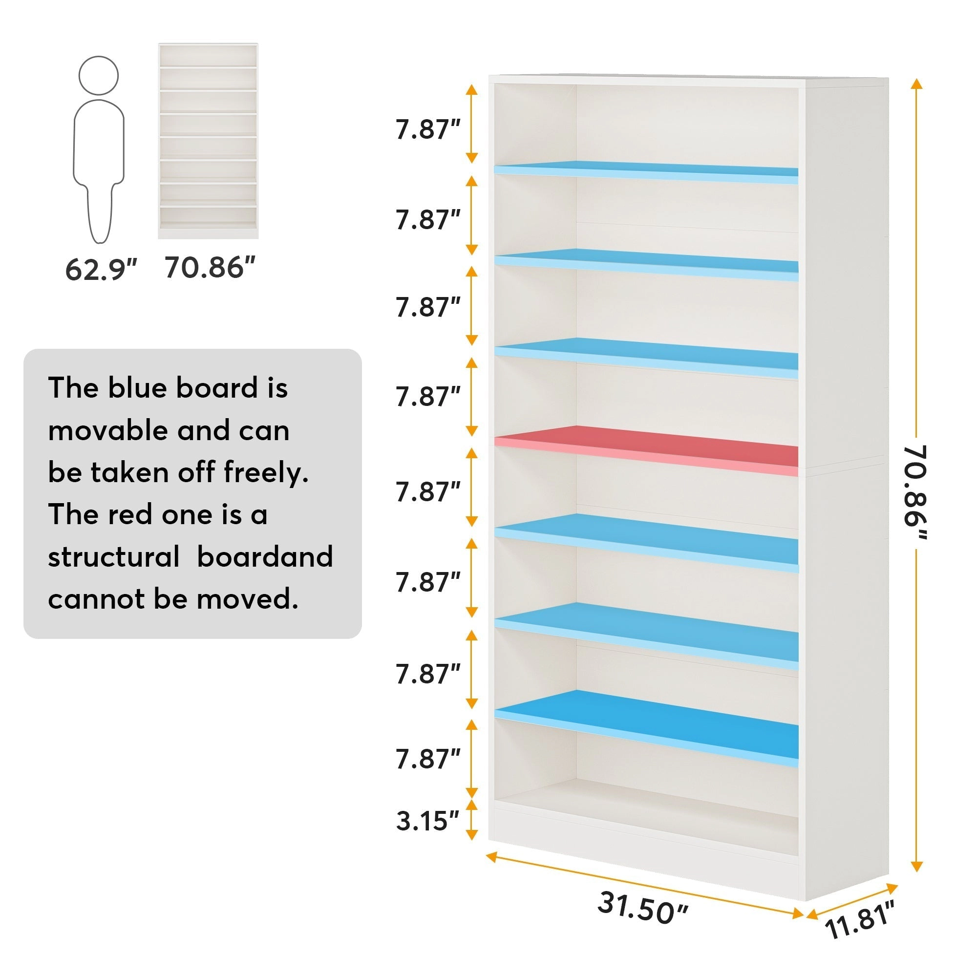 Tribesigns Freestanding Shoe Cabinet, 9-Tier 40-45 Pairs Shoe Storage Rack